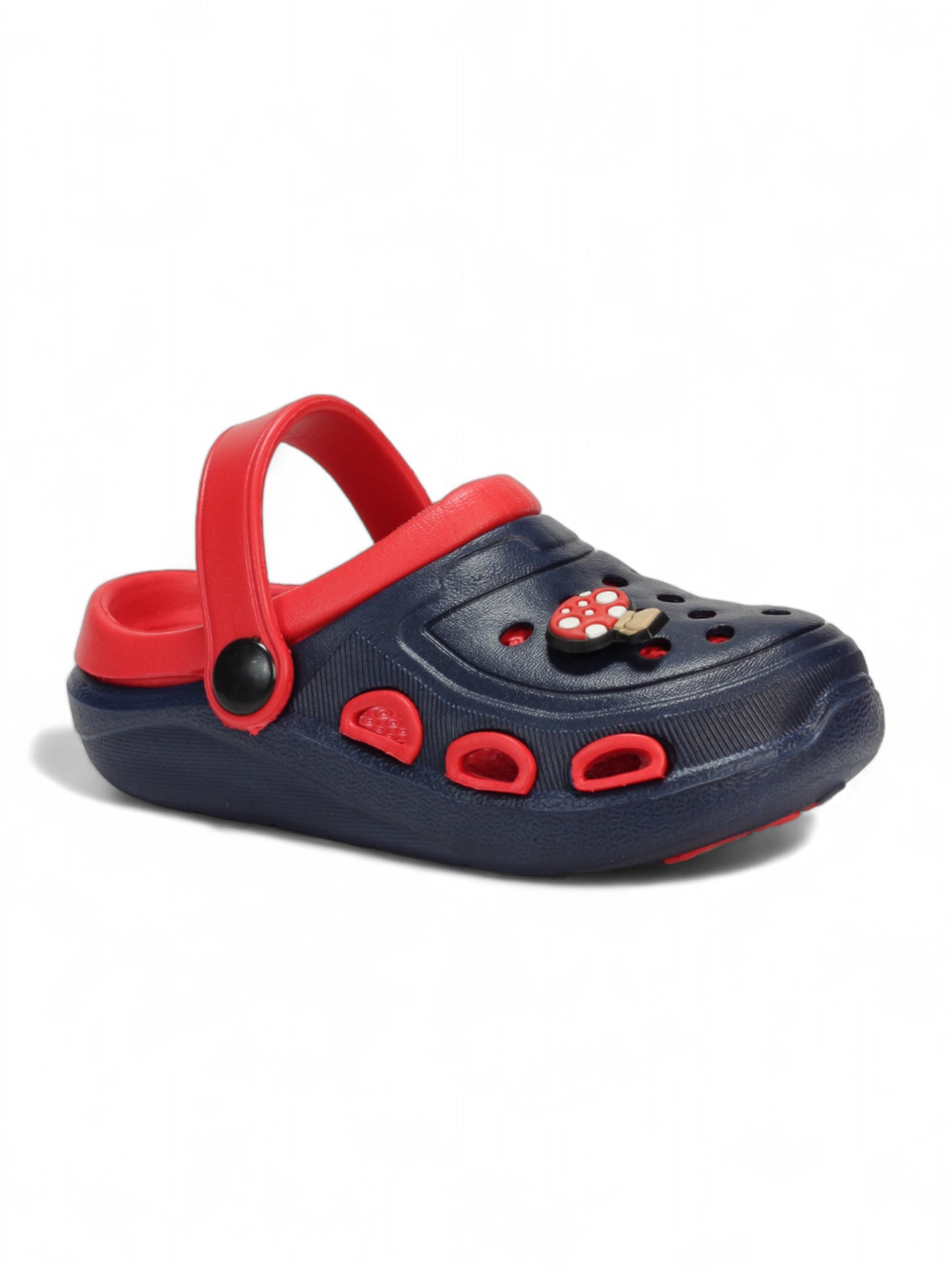 Mushroom Applique Anti-Slip Clogs - Navy Blue