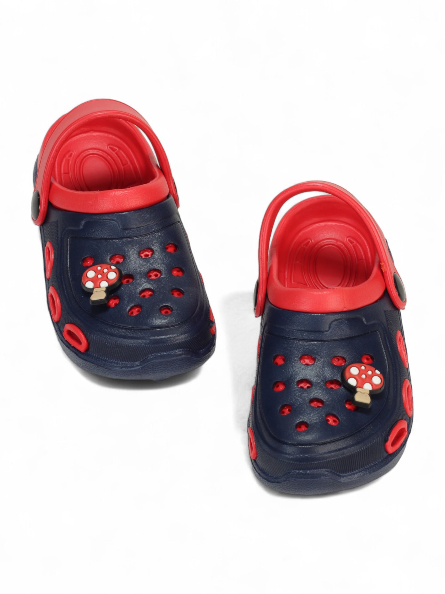 Mushroom Applique Anti-Slip Clogs - Navy Blue