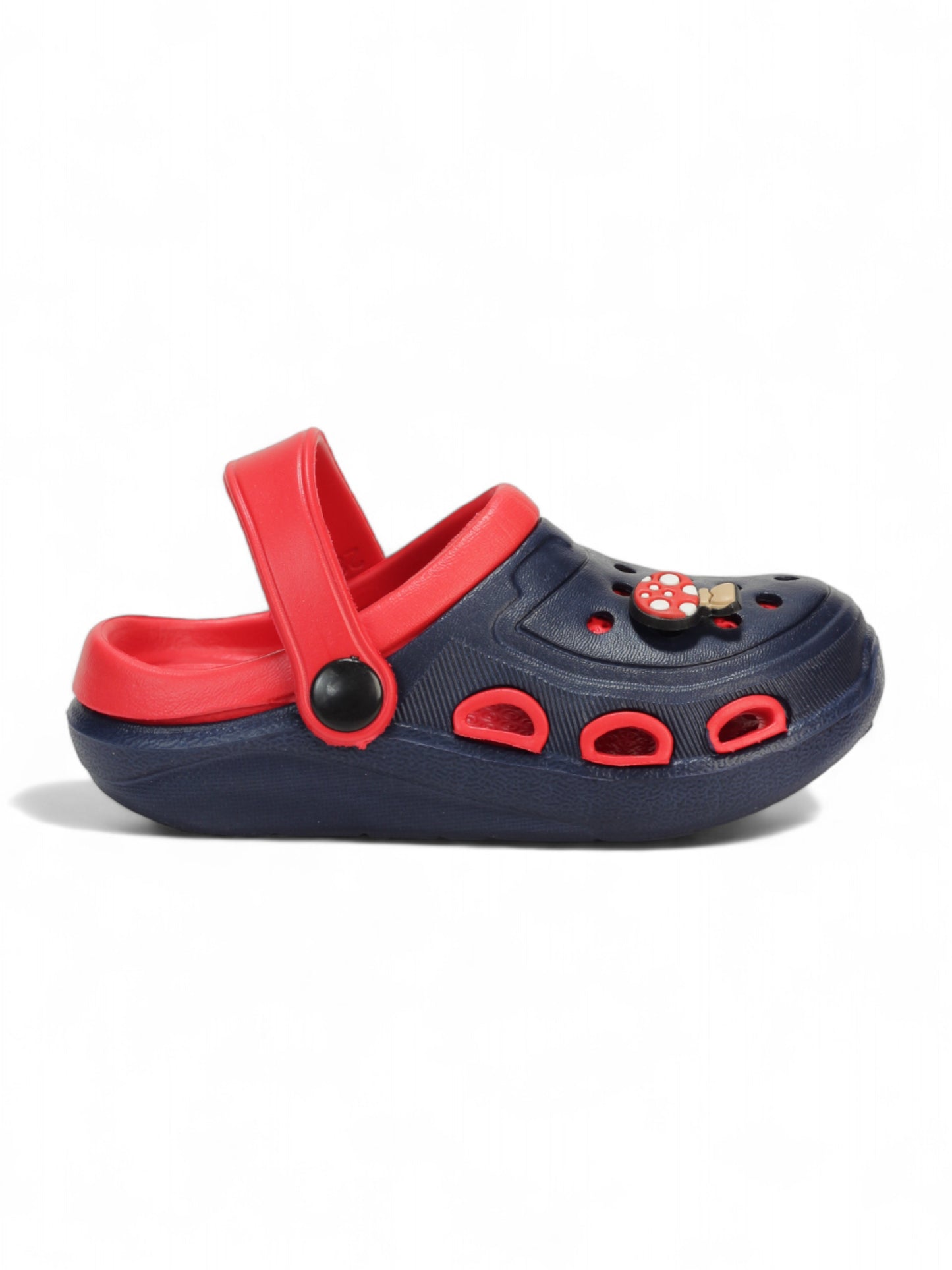 Mushroom Applique Anti-Slip Clogs - Navy Blue