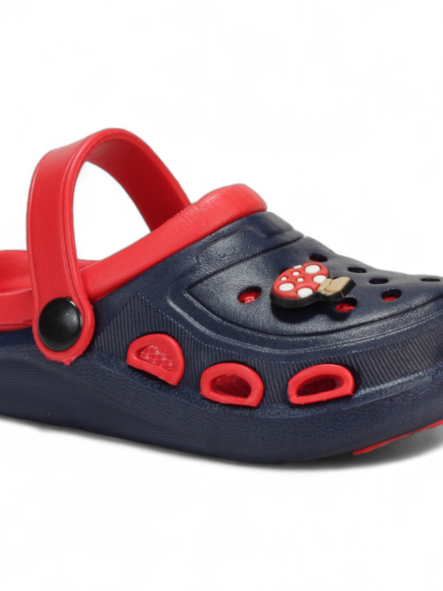 Mushroom Applique Anti-Slip Clogs - Navy Blue