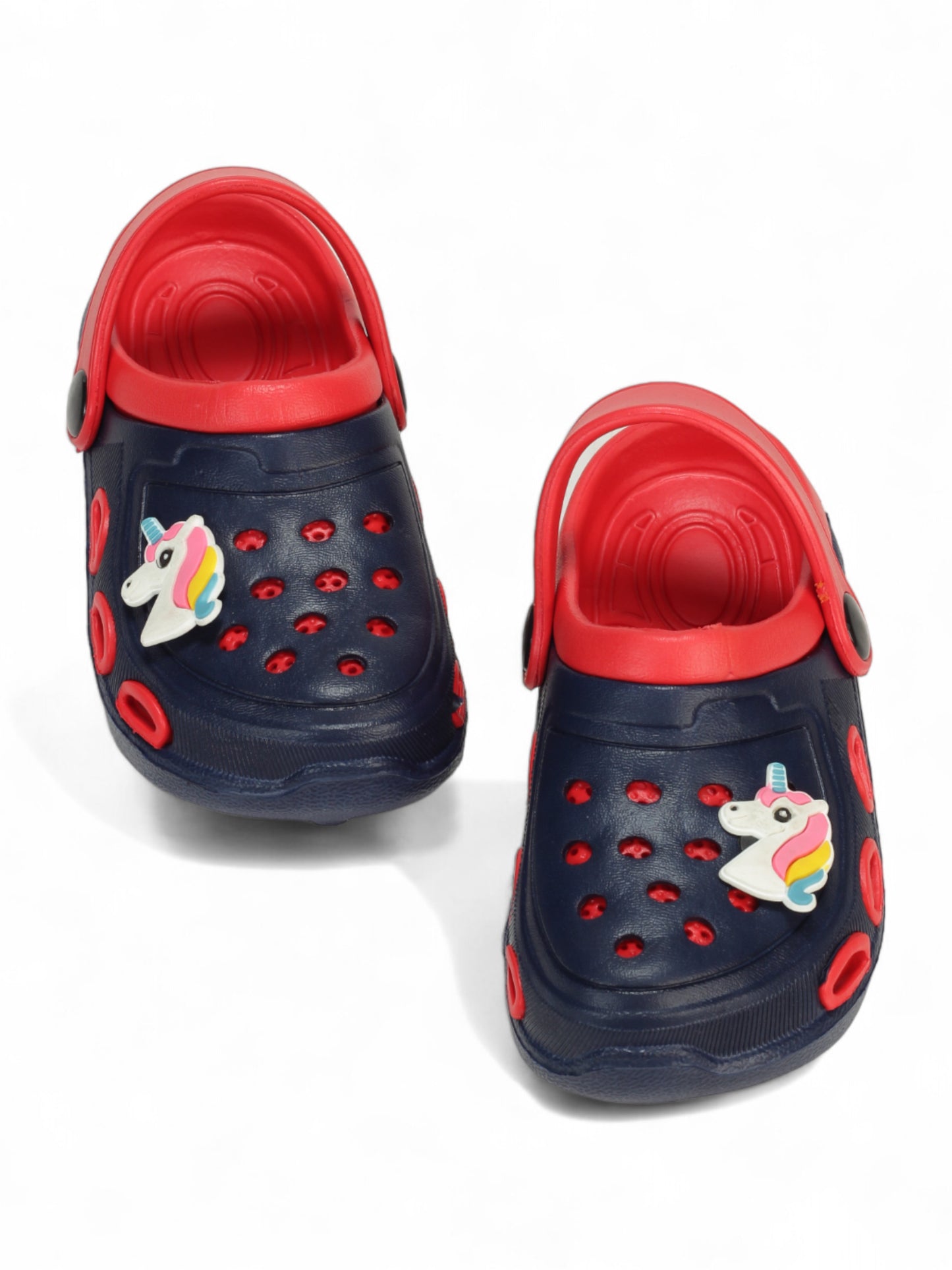 Unicorn Applique Anti-Slip Clogs - Navy Blue