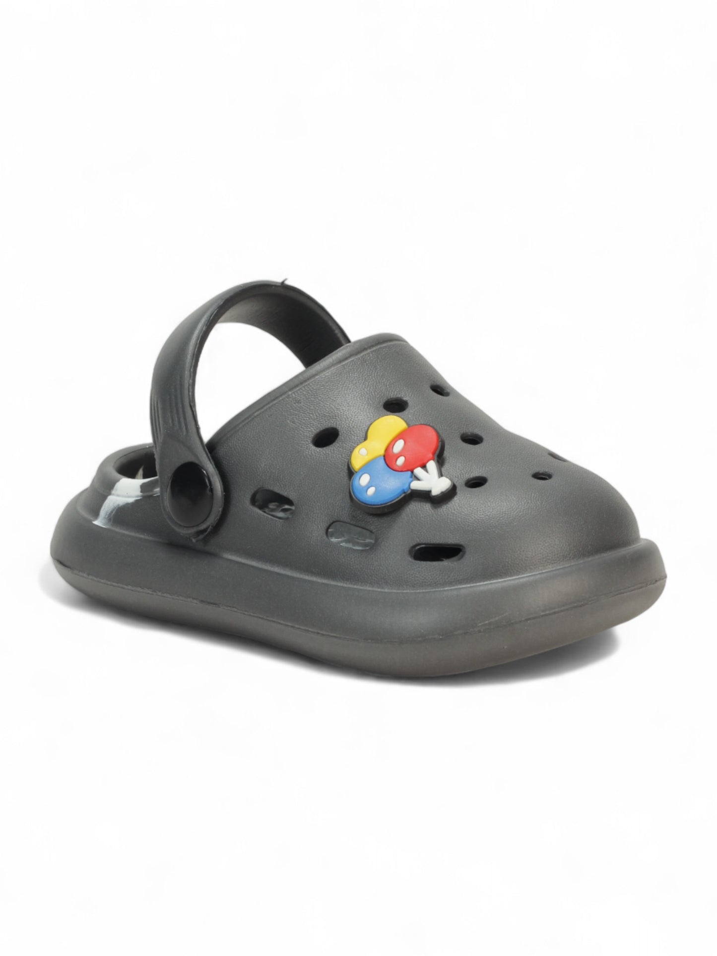 Marble Look Balloon Applique Anti-Slip Clogs - Grey