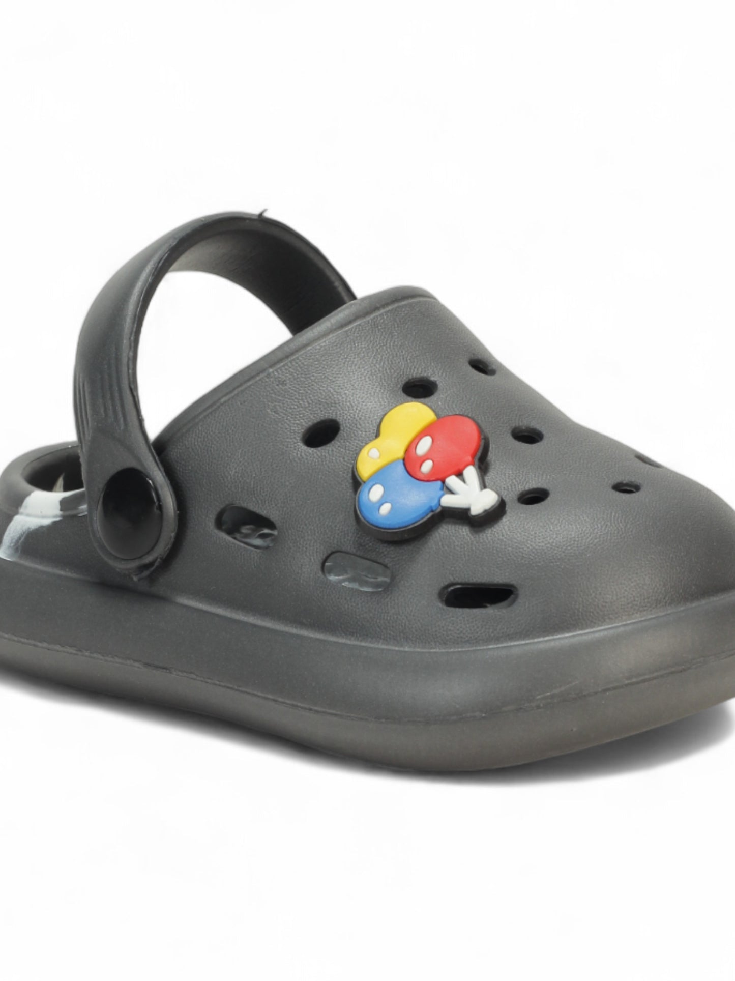 Marble Look Balloon Applique Anti-Slip Clogs - Grey