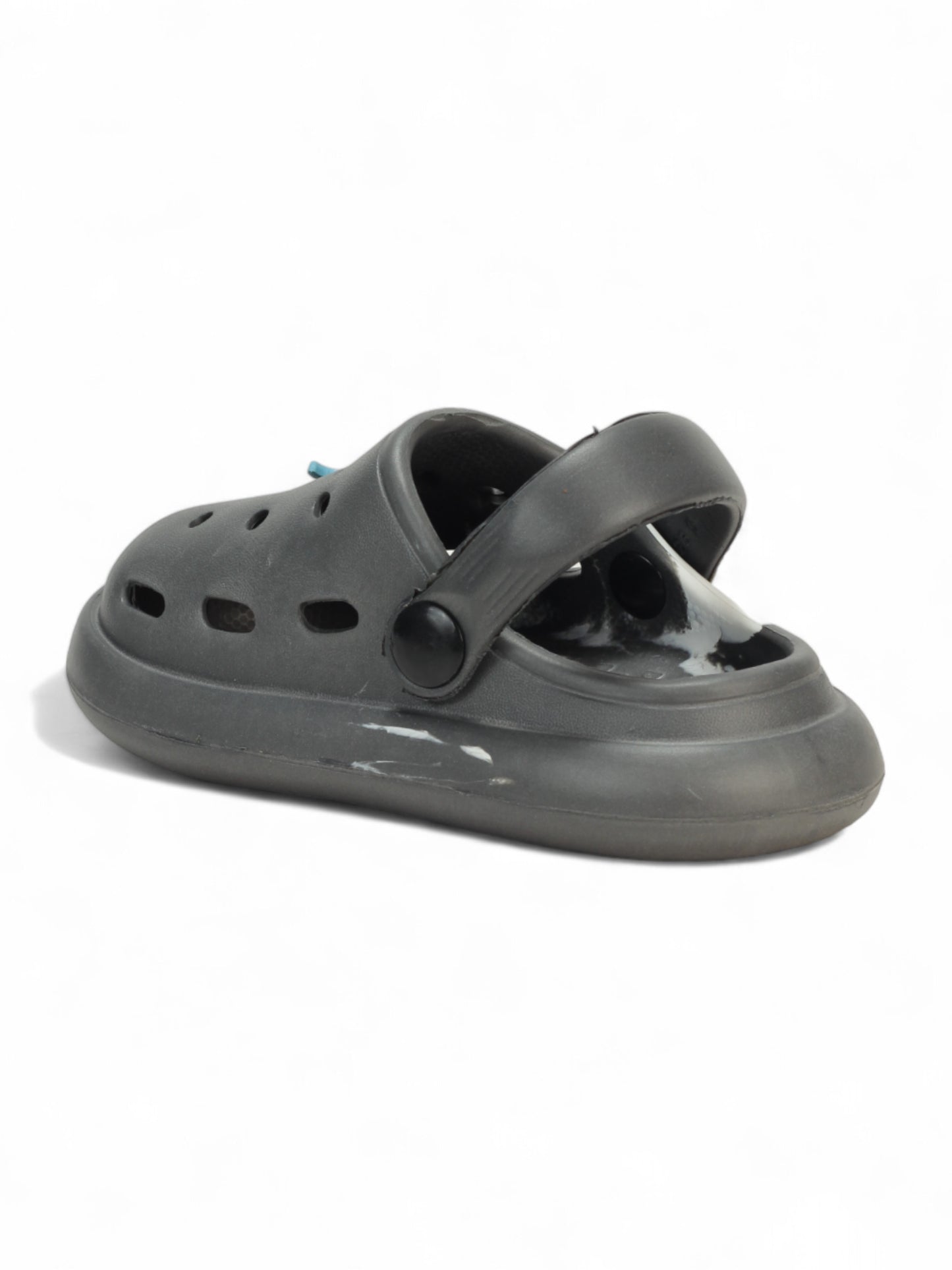 Marble Look Dinosaur Applique Anti-Slip Clogs - Grey