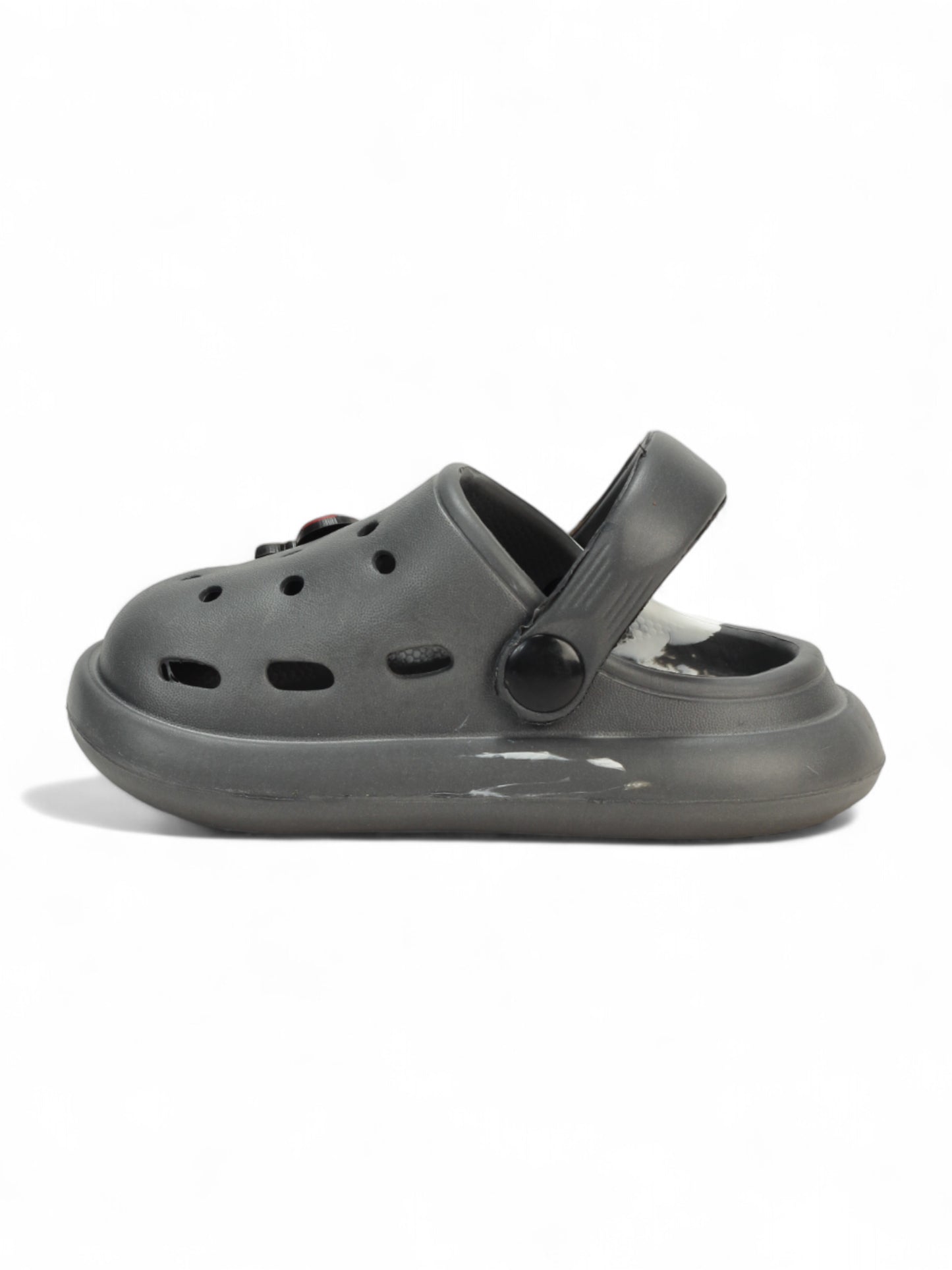 Marble Look Mushroom Applique Anti-Slip Clogs - Grey