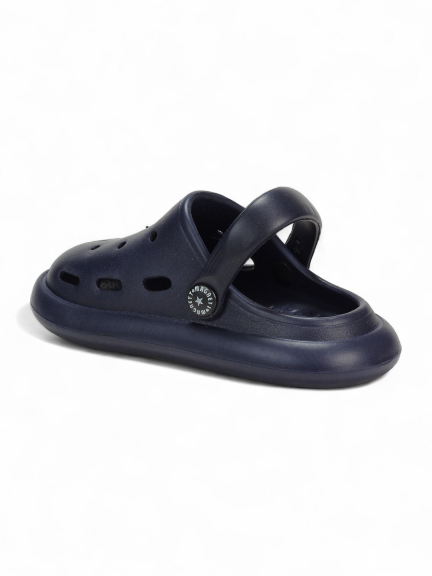 Marble Look Hot Air Balloon Applique Anti-Slip Clogs - Navy Blue