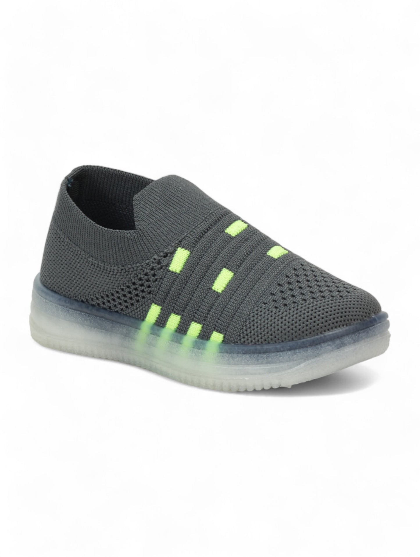 Casual Slip On Shoes With Led Light - Grey