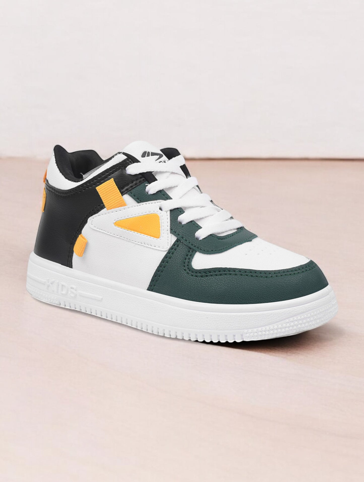 Ankle High Casual Shoes With Laces - Green