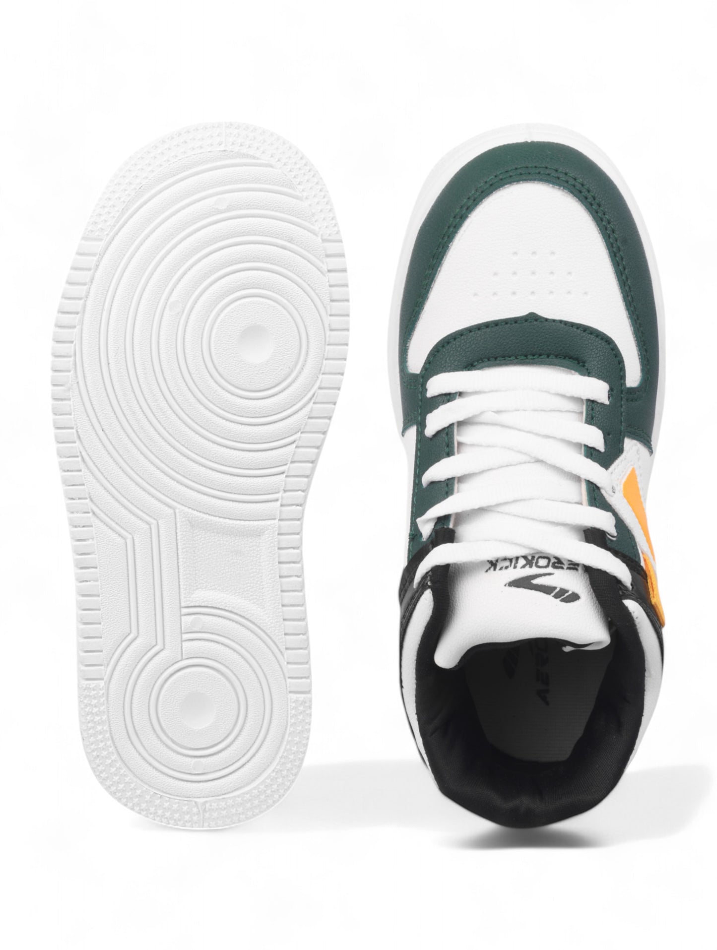 Ankle High Casual Shoes With Laces - Green