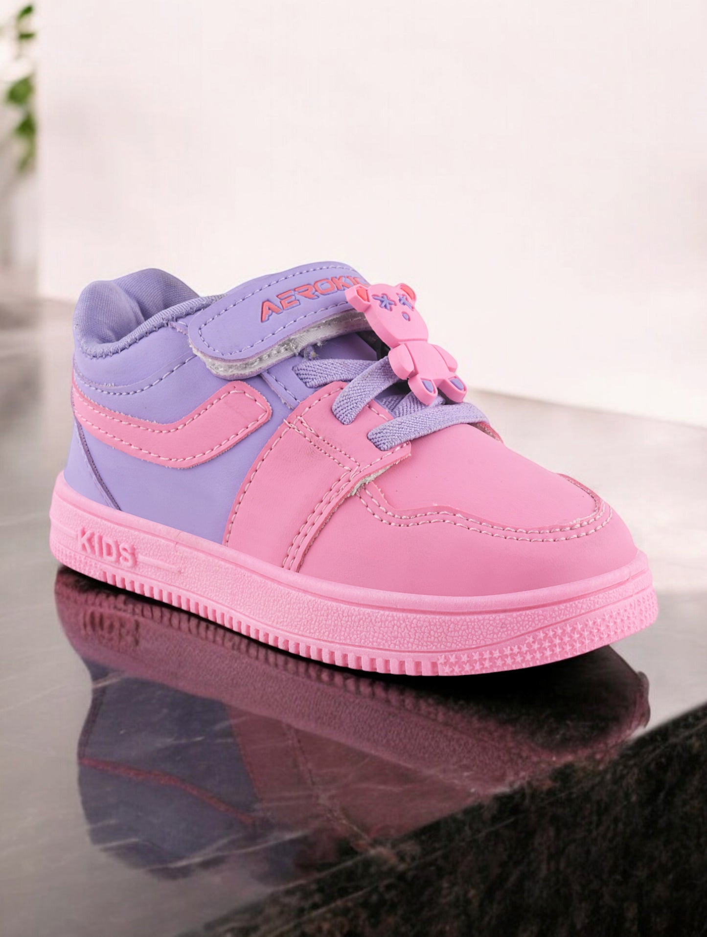 Casual Shoes With Velrco - Pink