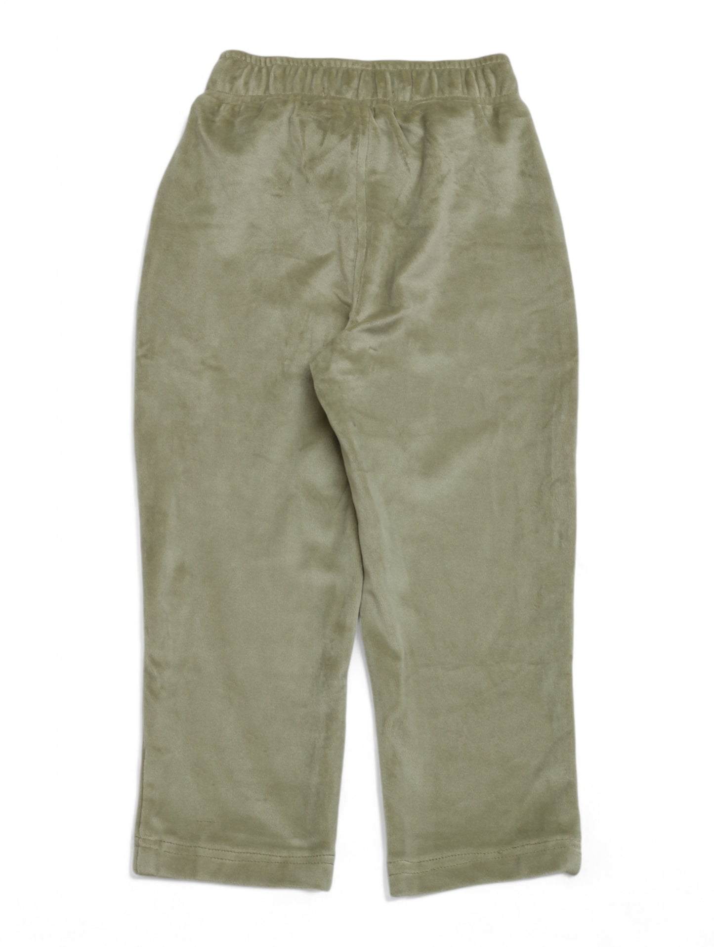 Velvet Finish Solid Colour Lower With Applique - Green