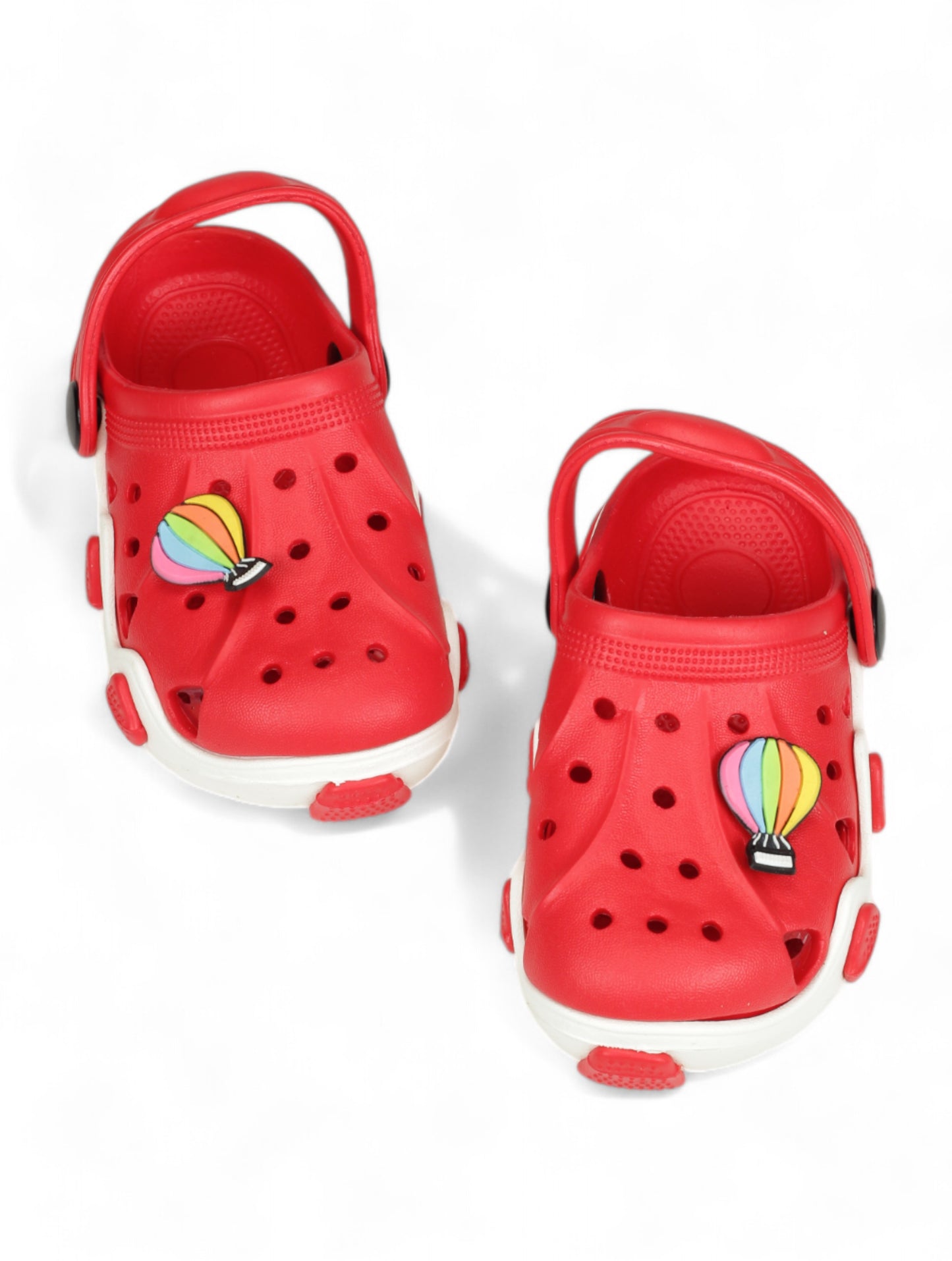 Hot Air Balloon Applique Anti-Slip Clogs - Red