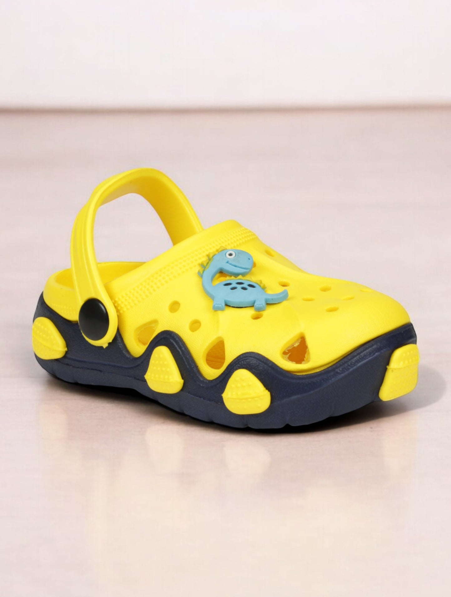 Dinosaur Applique Anti-Slip Clogs - Yellow