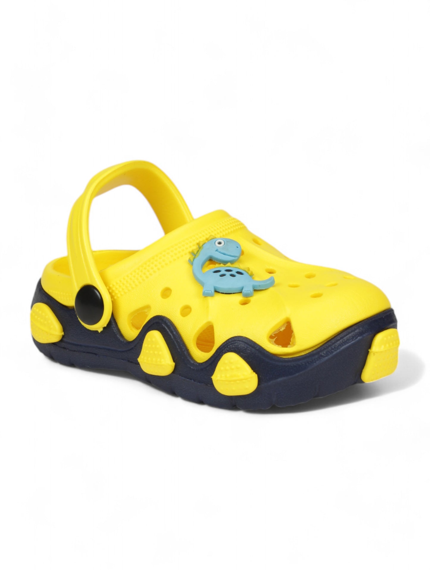 Dinosaur Applique Anti-Slip Clogs - Yellow