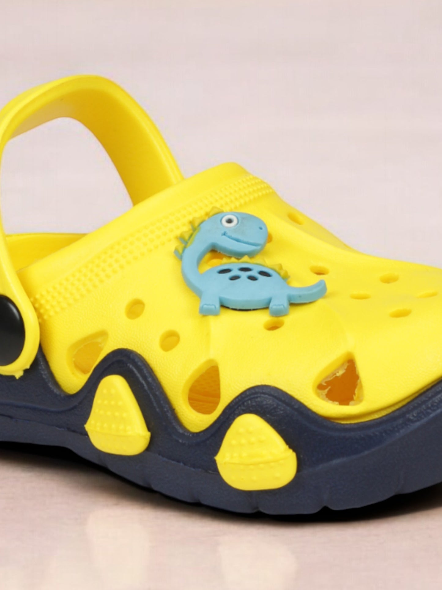 Dinosaur Applique Anti-Slip Clogs - Yellow