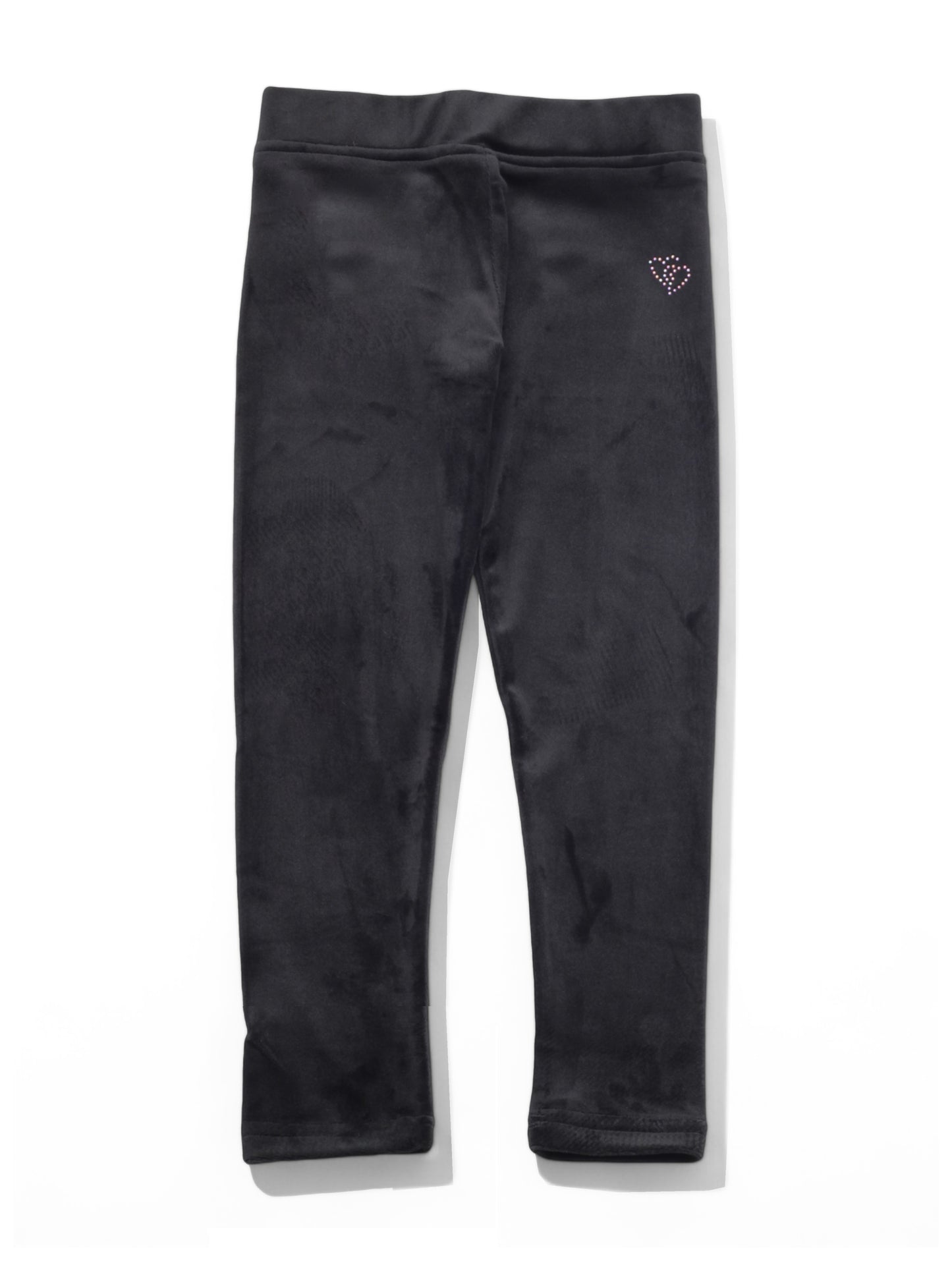 Solid Velvet Leggings - Black