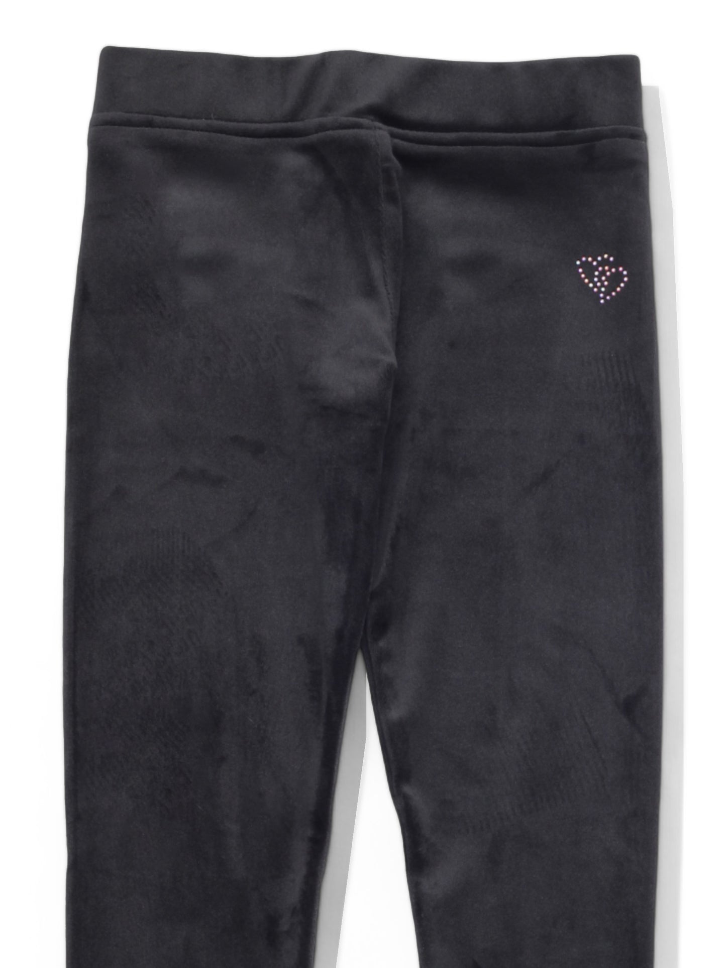 Solid Velvet Leggings - Black