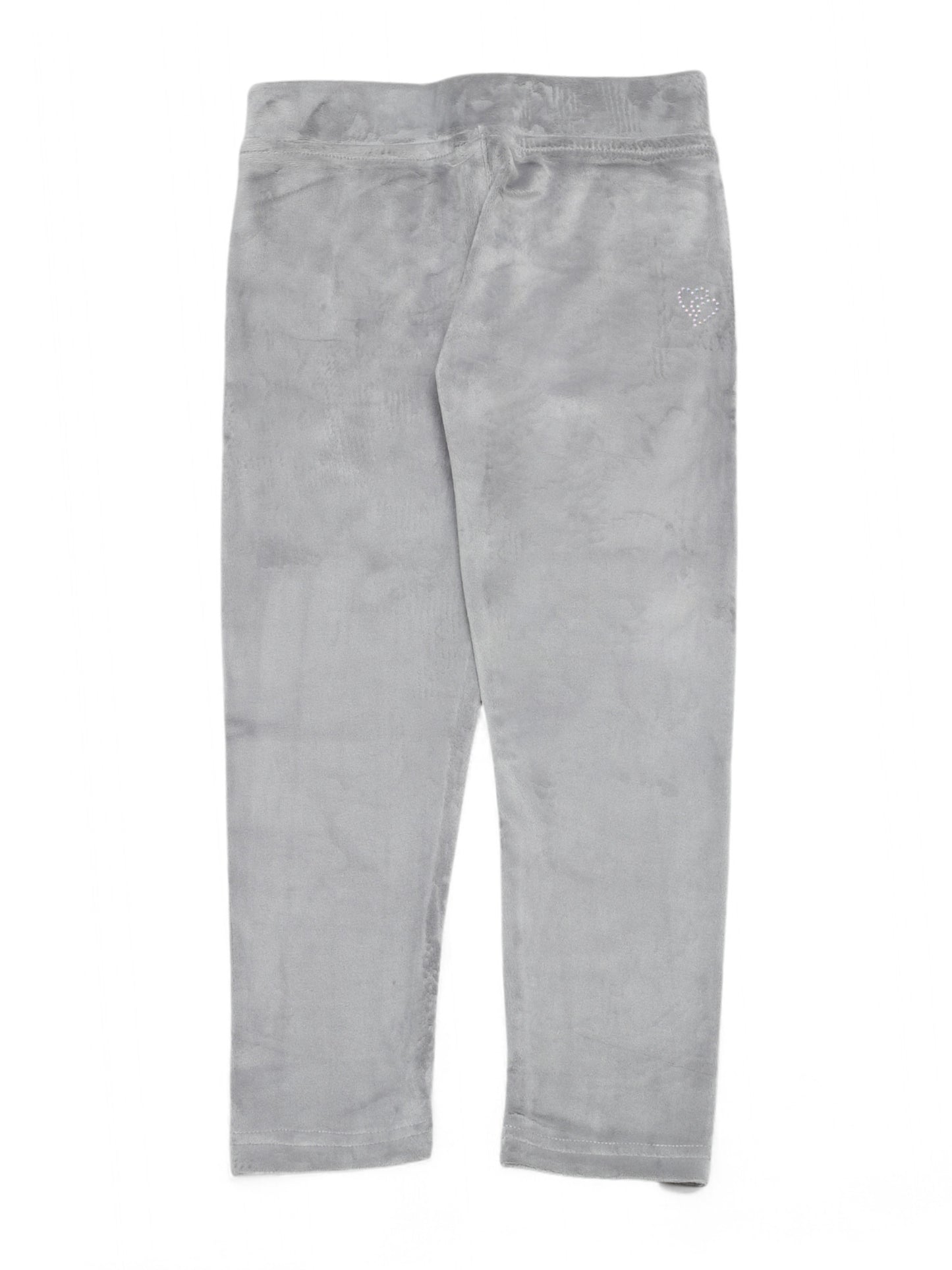 Solid Velvet Leggings - Grey