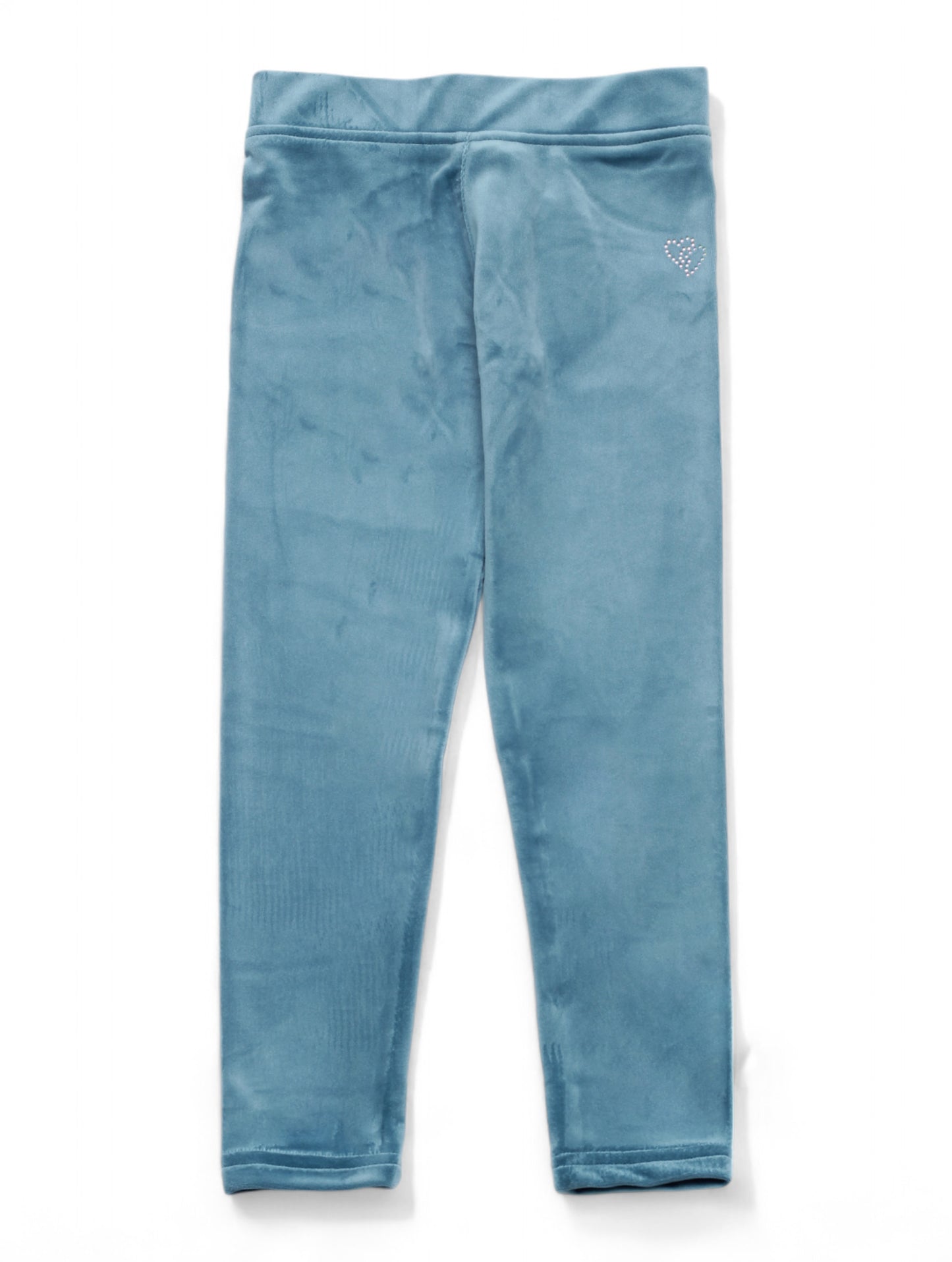 Solid Velvet Leggings - Blue