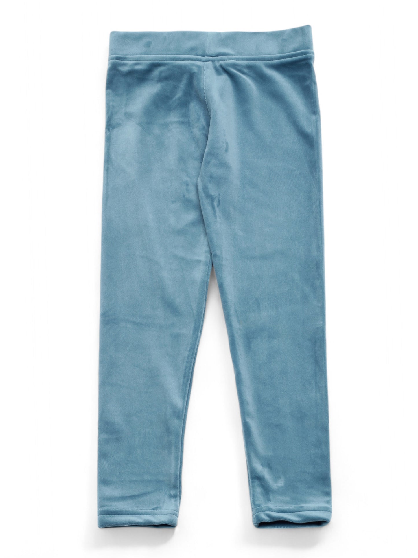 Solid Velvet Leggings - Blue