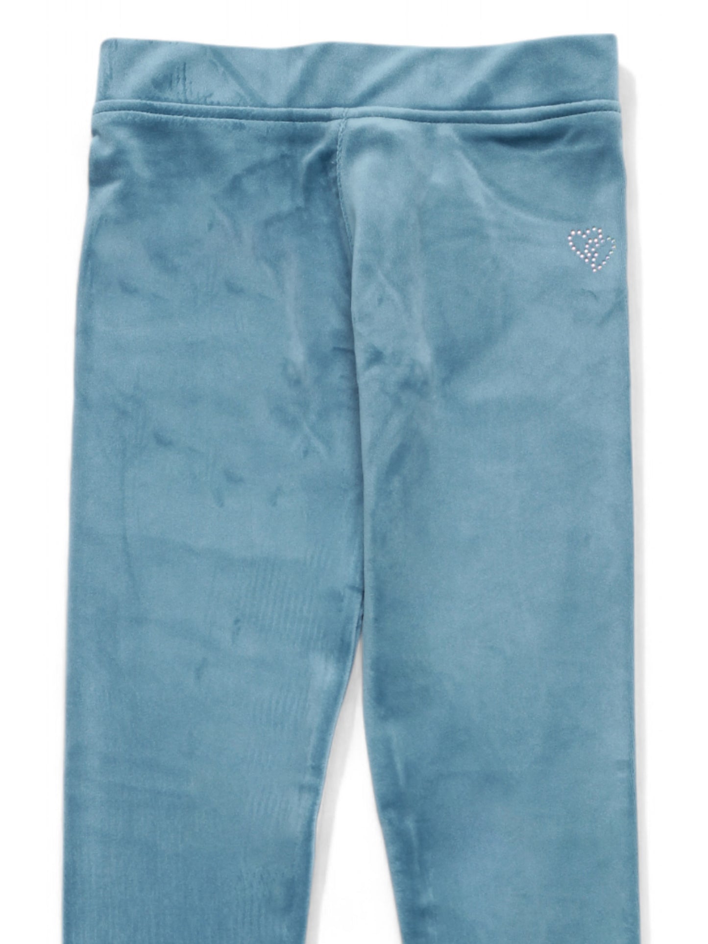 Solid Velvet Leggings - Blue