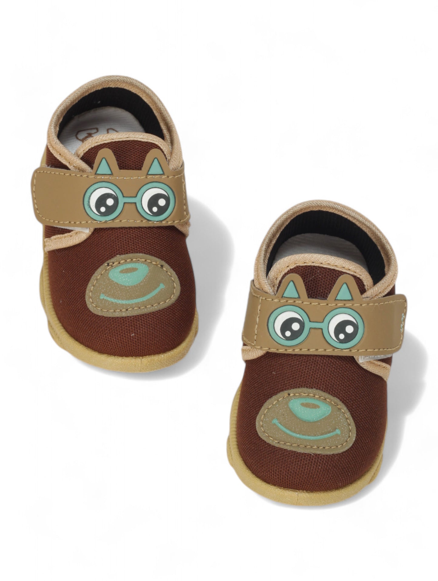 Musical Chu Chu Shoes With Velcro Closing - Brown