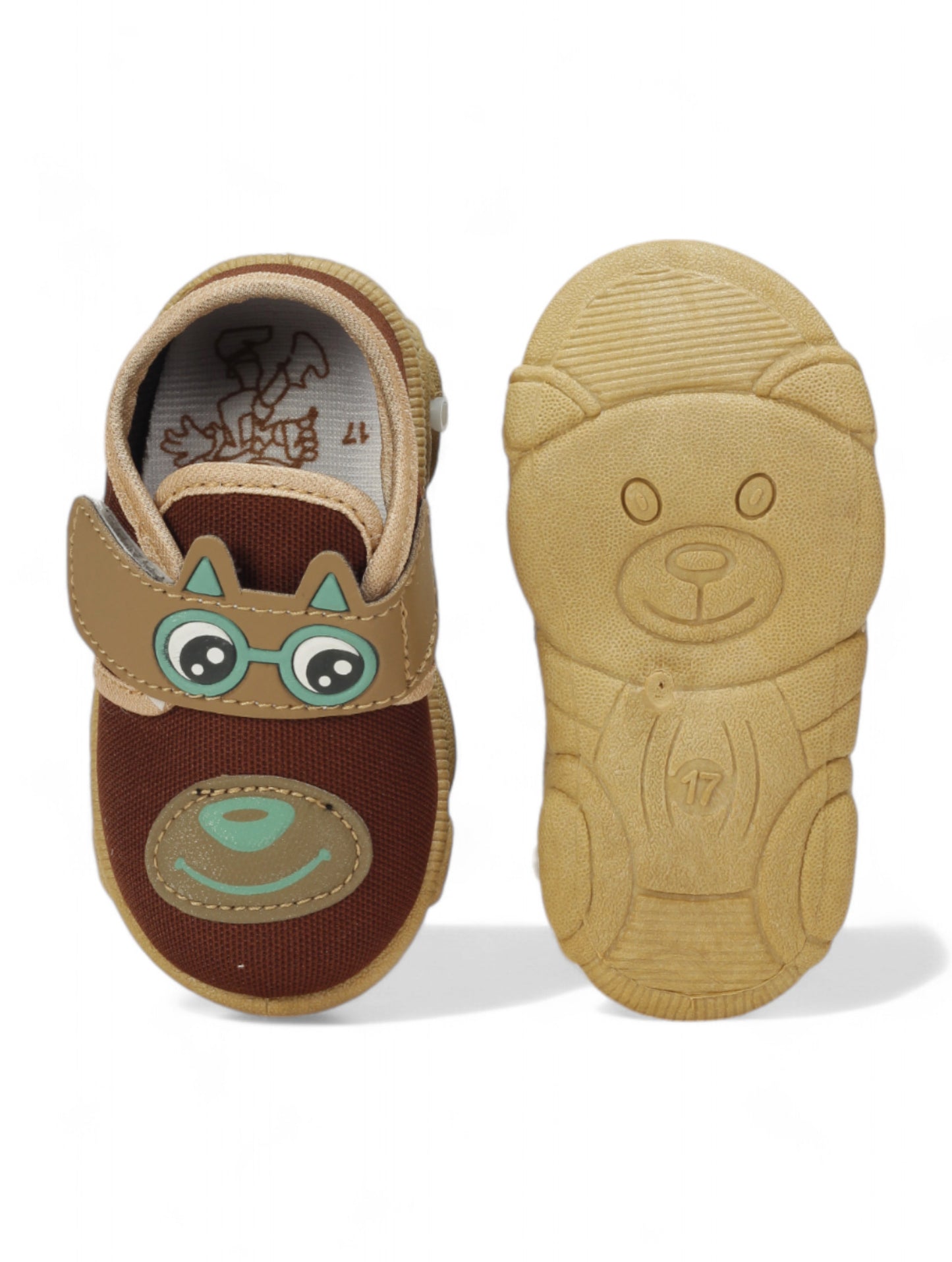 Musical Chu Chu Shoes With Velcro Closing - Brown