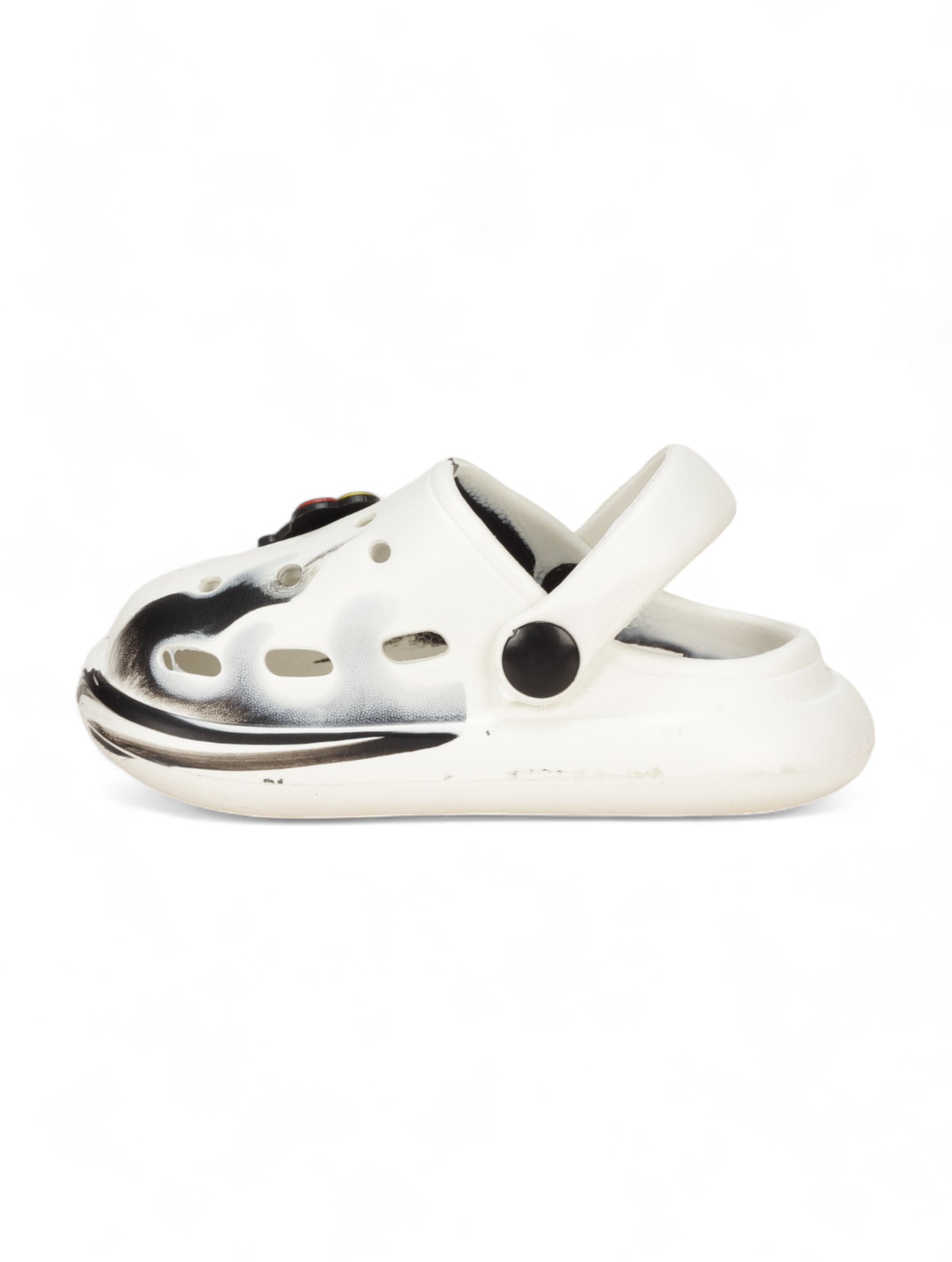 Marble Look Balloon Applique Anti-Slip Clogs - White