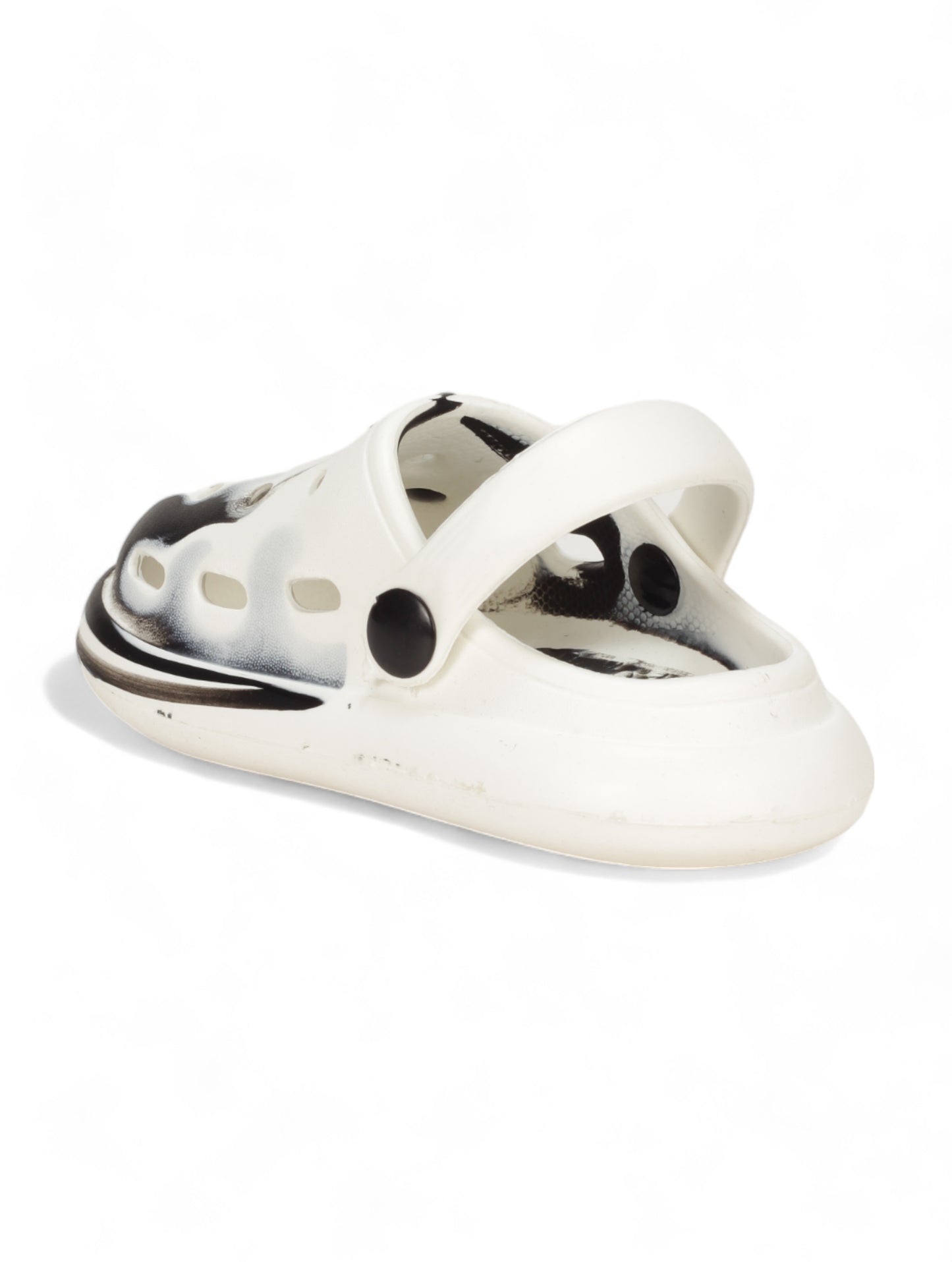Marble Look Balloon Applique Anti-Slip Clogs - White