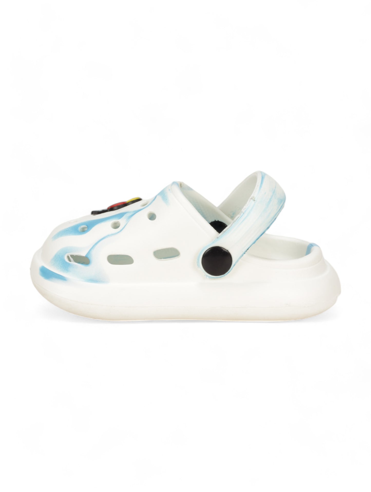 Marble Look Balloon Applique Anti-Slip Clogs - White