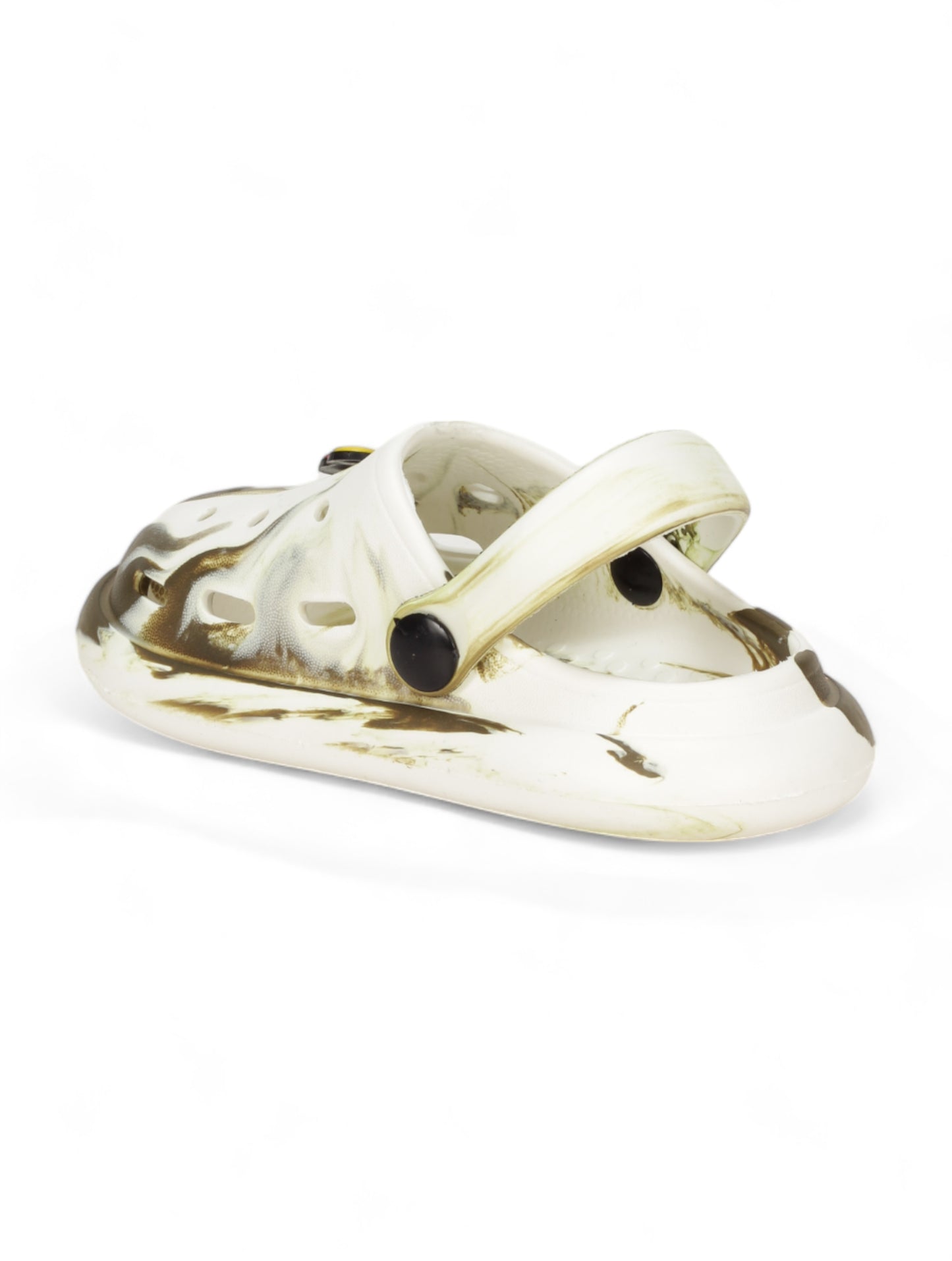 Marble Look Balloon Applique Anti-Slip Clogs - White