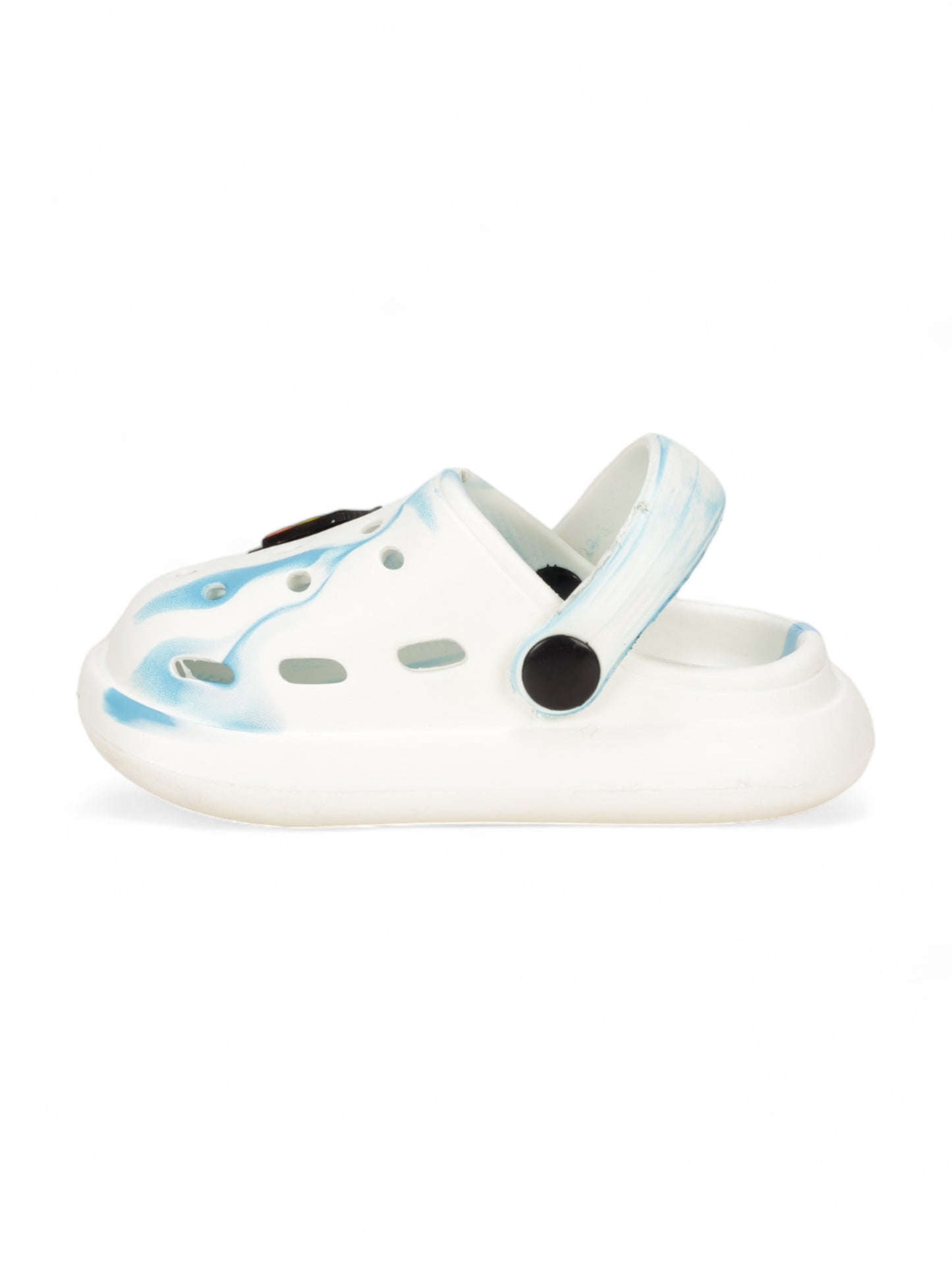 Marble Look Ice Cream Applique Anti-Slip Clogs - White