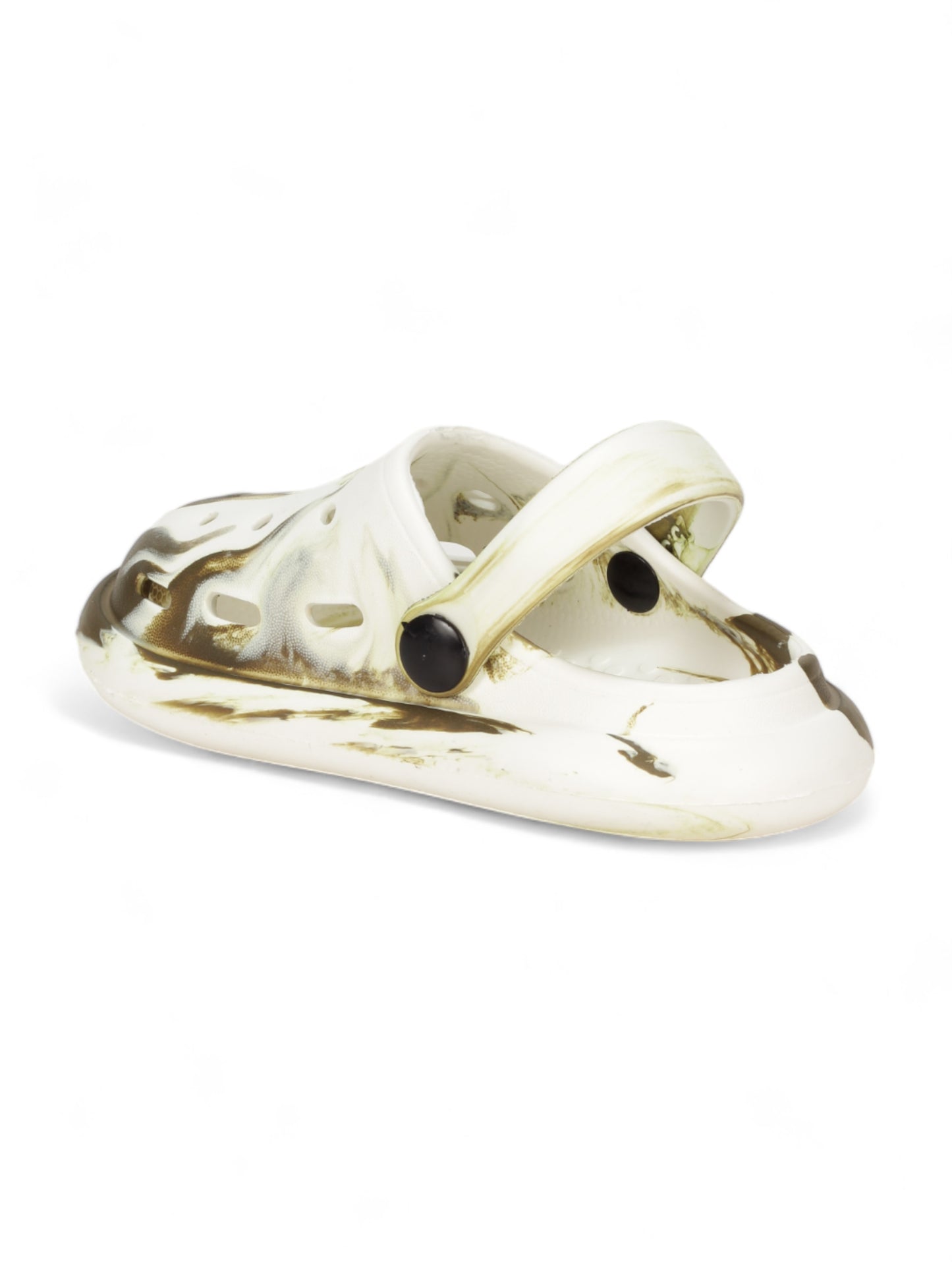 Marble Look Ice Cream Applique Anti-Slip Clogs - White