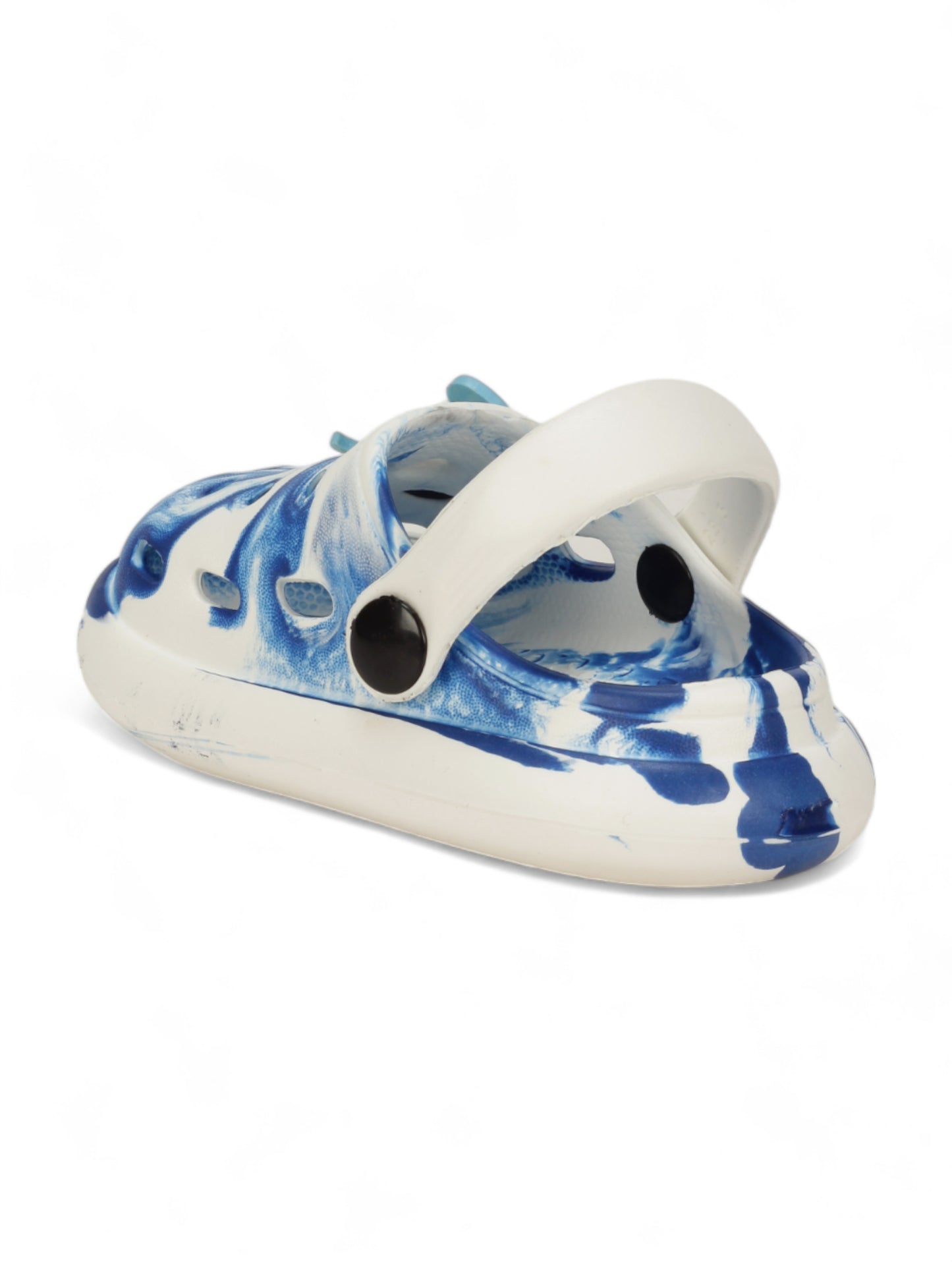 Marble Look Dinosaur Applique Anti-Slip Clogs - White