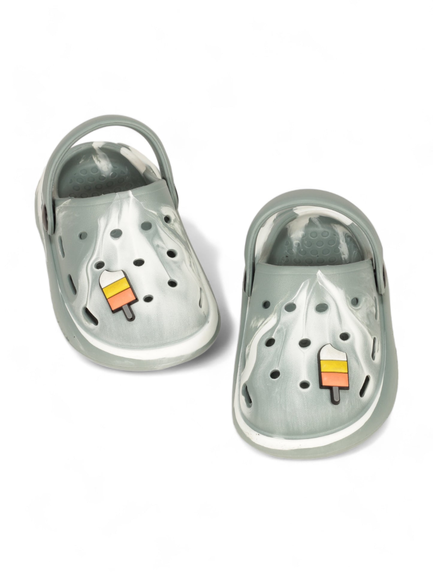 Marble Look Ice Cream Applique Anti-Slip Clogs - Green