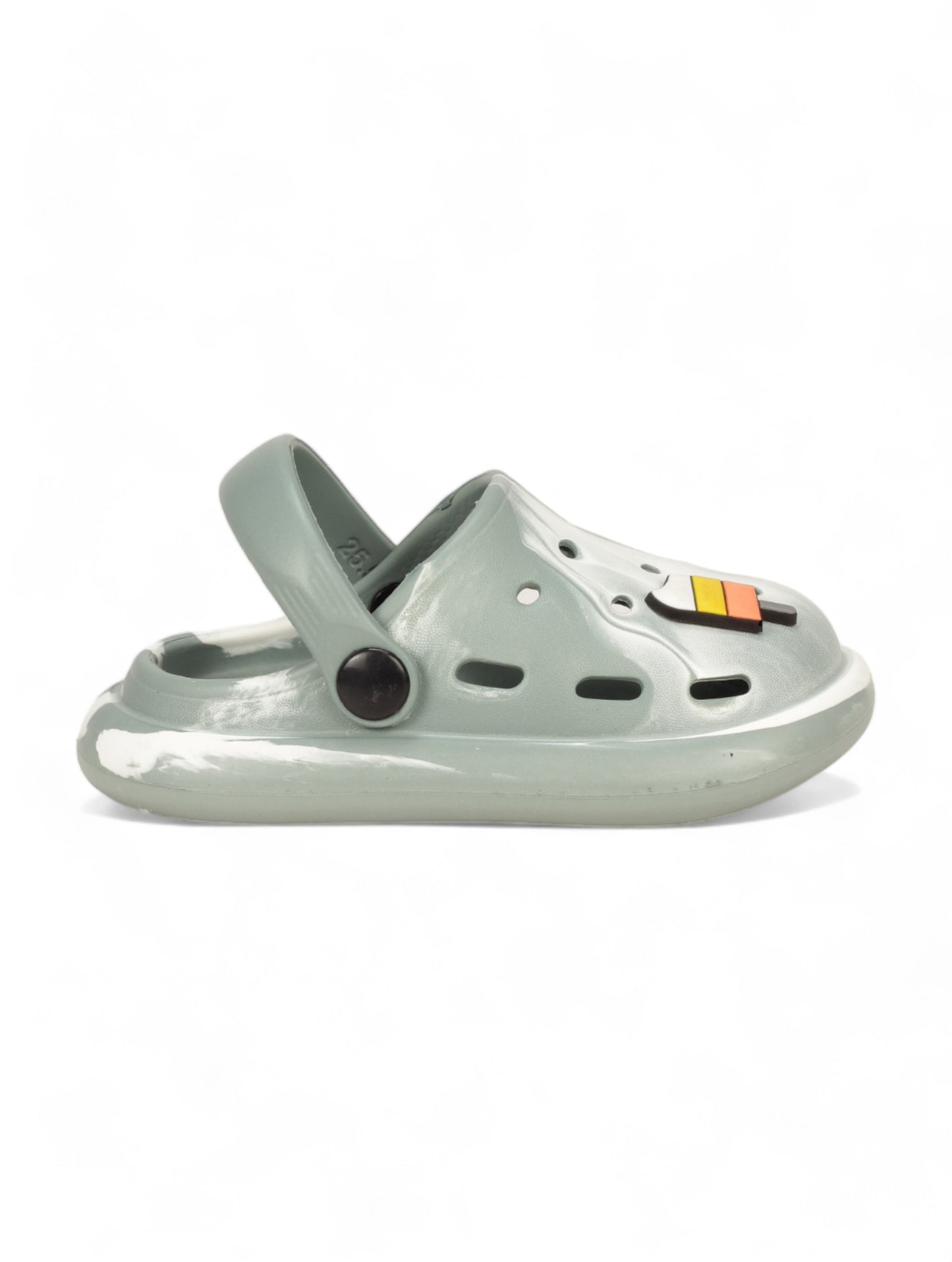 Marble Look Ice Cream Applique Anti-Slip Clogs - Green