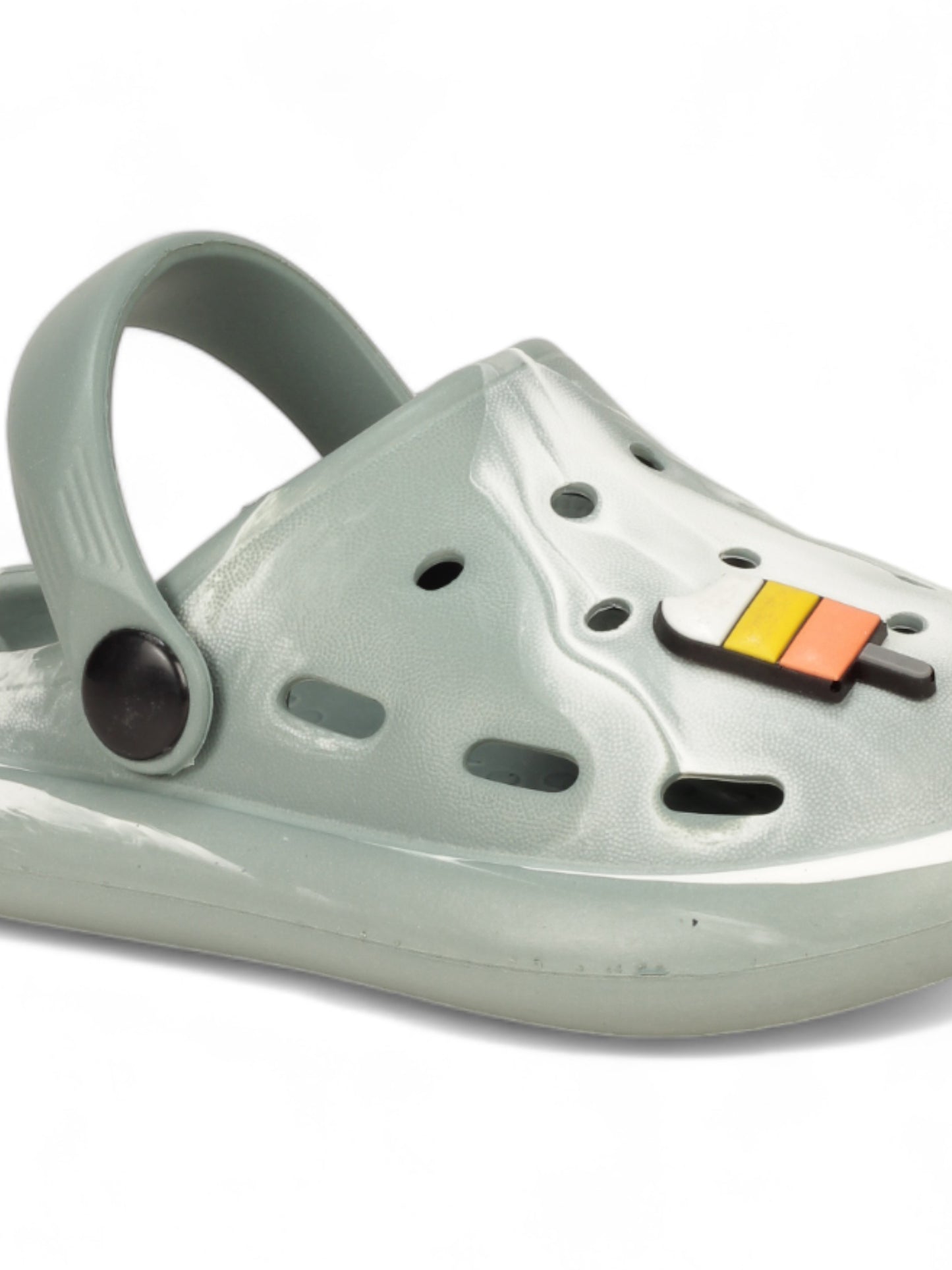 Marble Look Ice Cream Applique Anti-Slip Clogs - Green