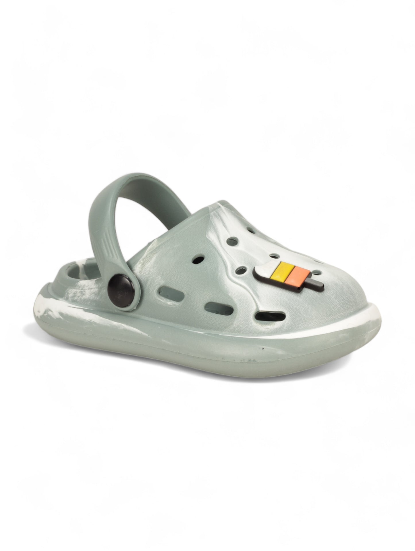 Marble Look Ice Cream Applique Anti-Slip Clogs - Green