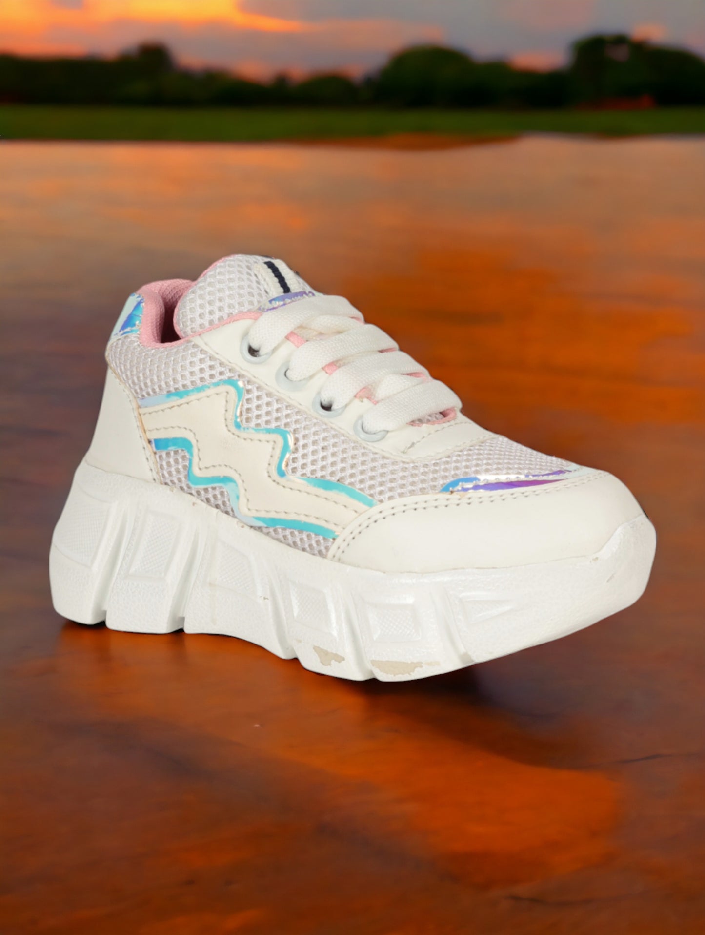 Laced Up Sports Shoes - White