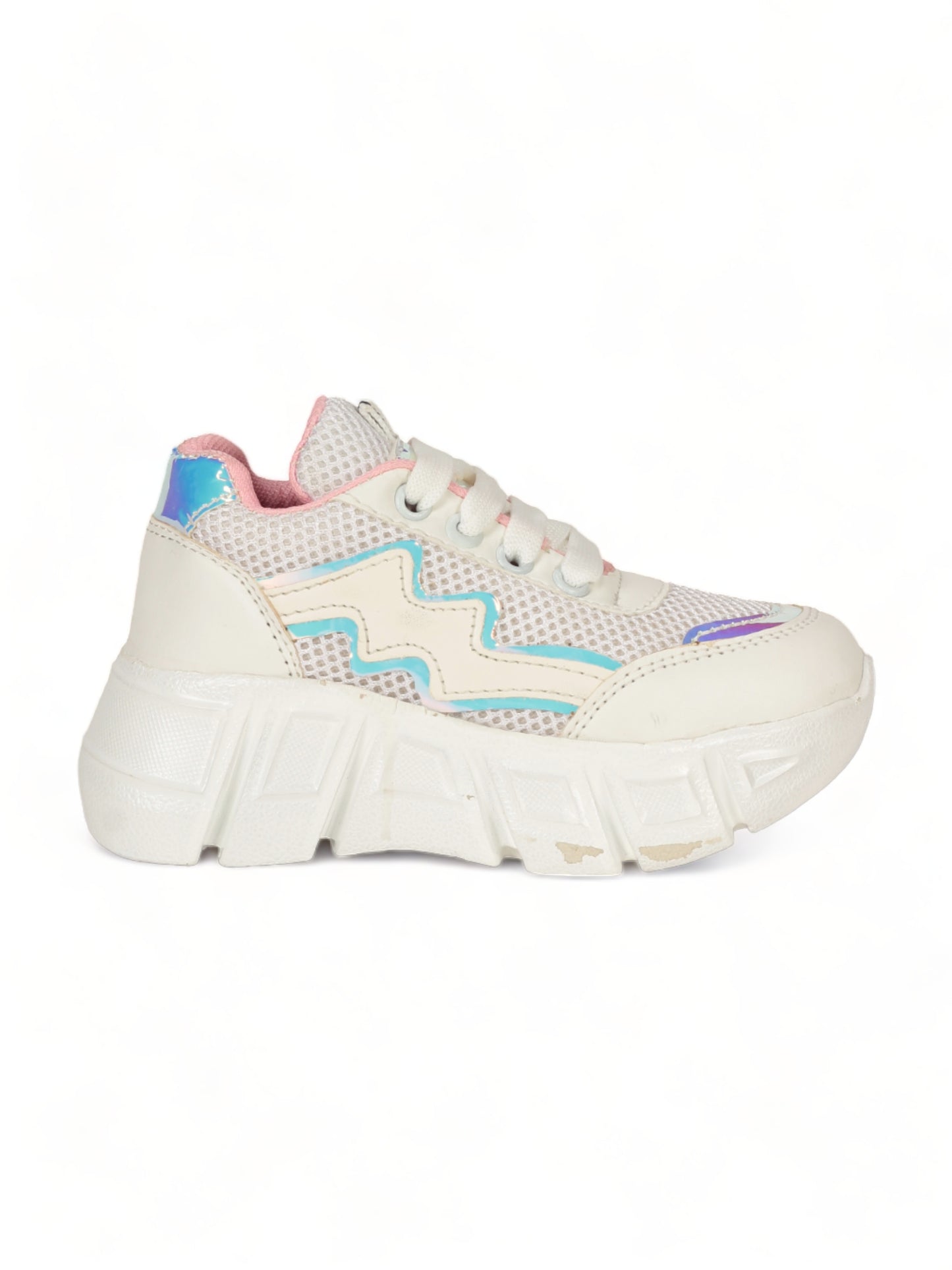 Laced Up Sports Shoes - White