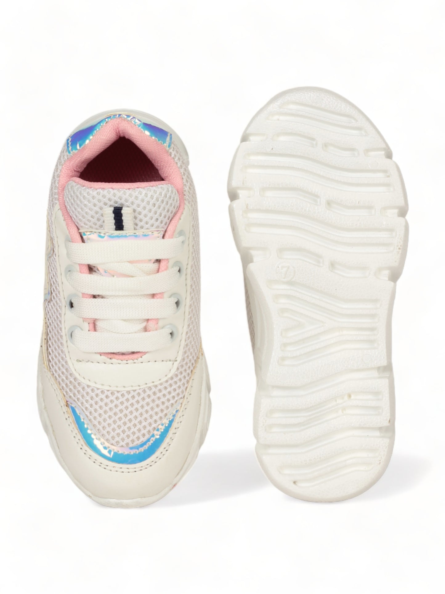 Laced Up Sports Shoes - White