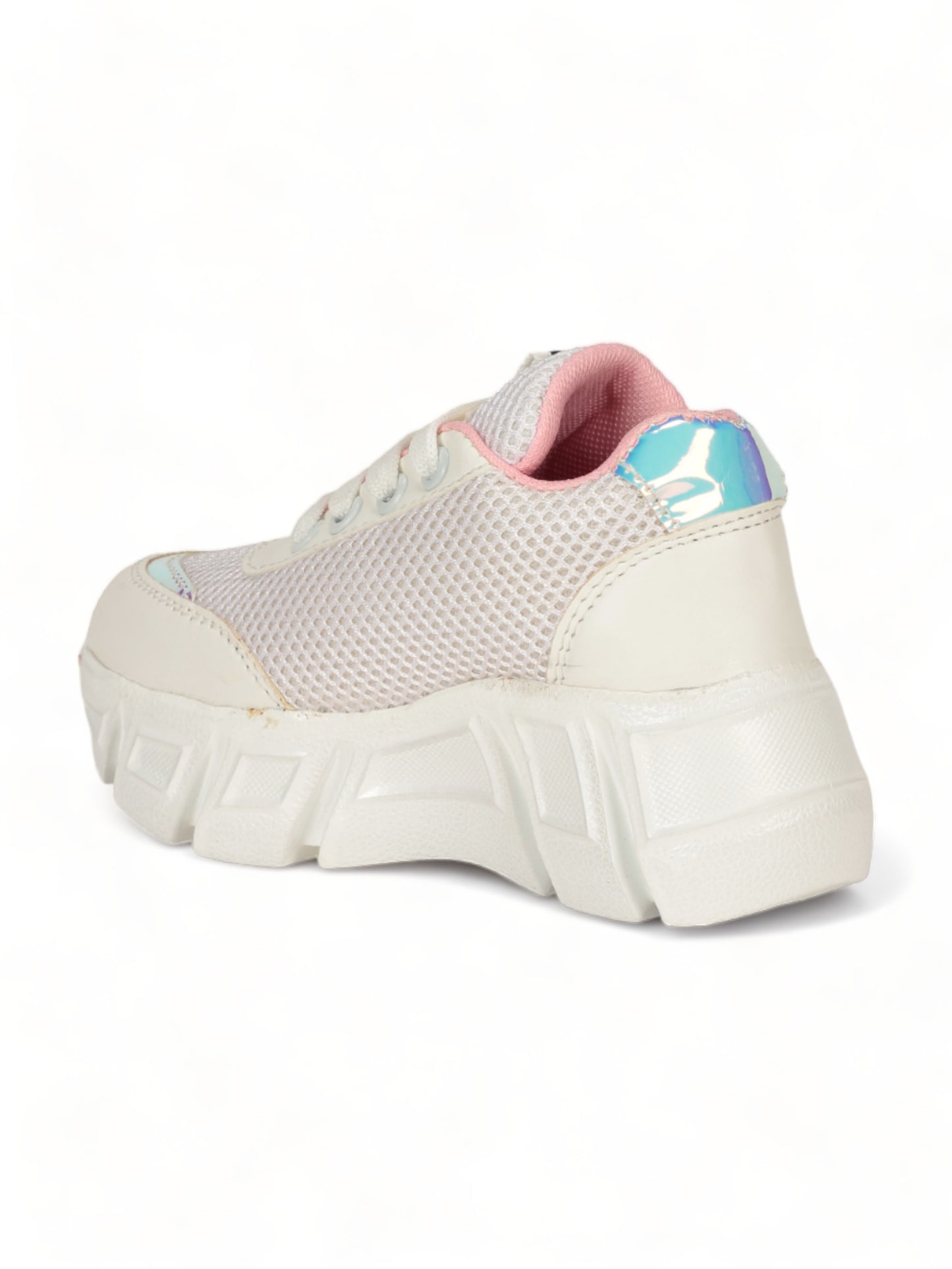 Laced Up Sports Shoes - White