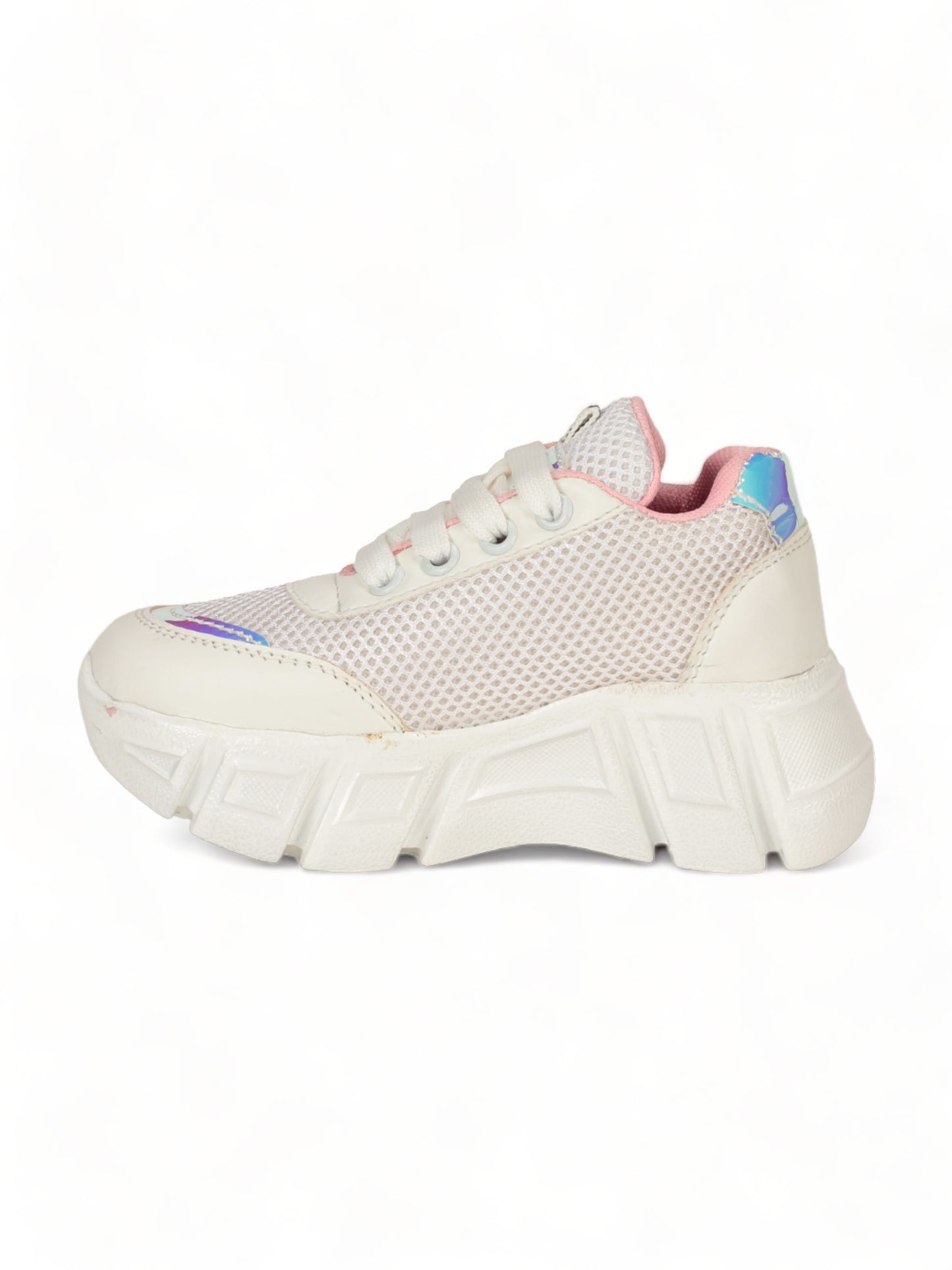 Laced Up Sports Shoes - White