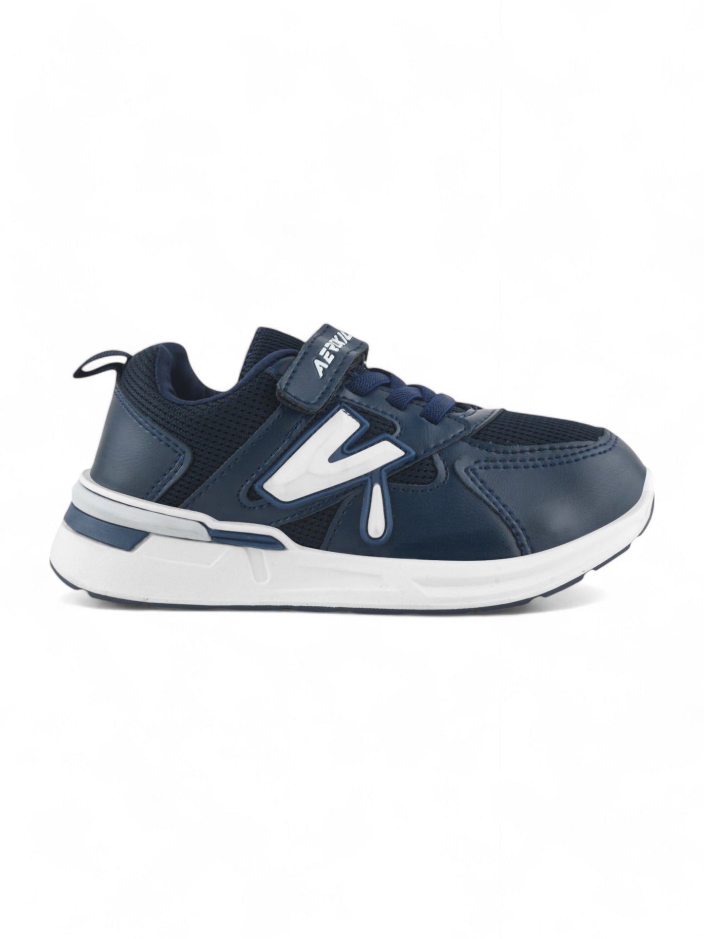 Casual Shoes With Velrco - Navy Blue