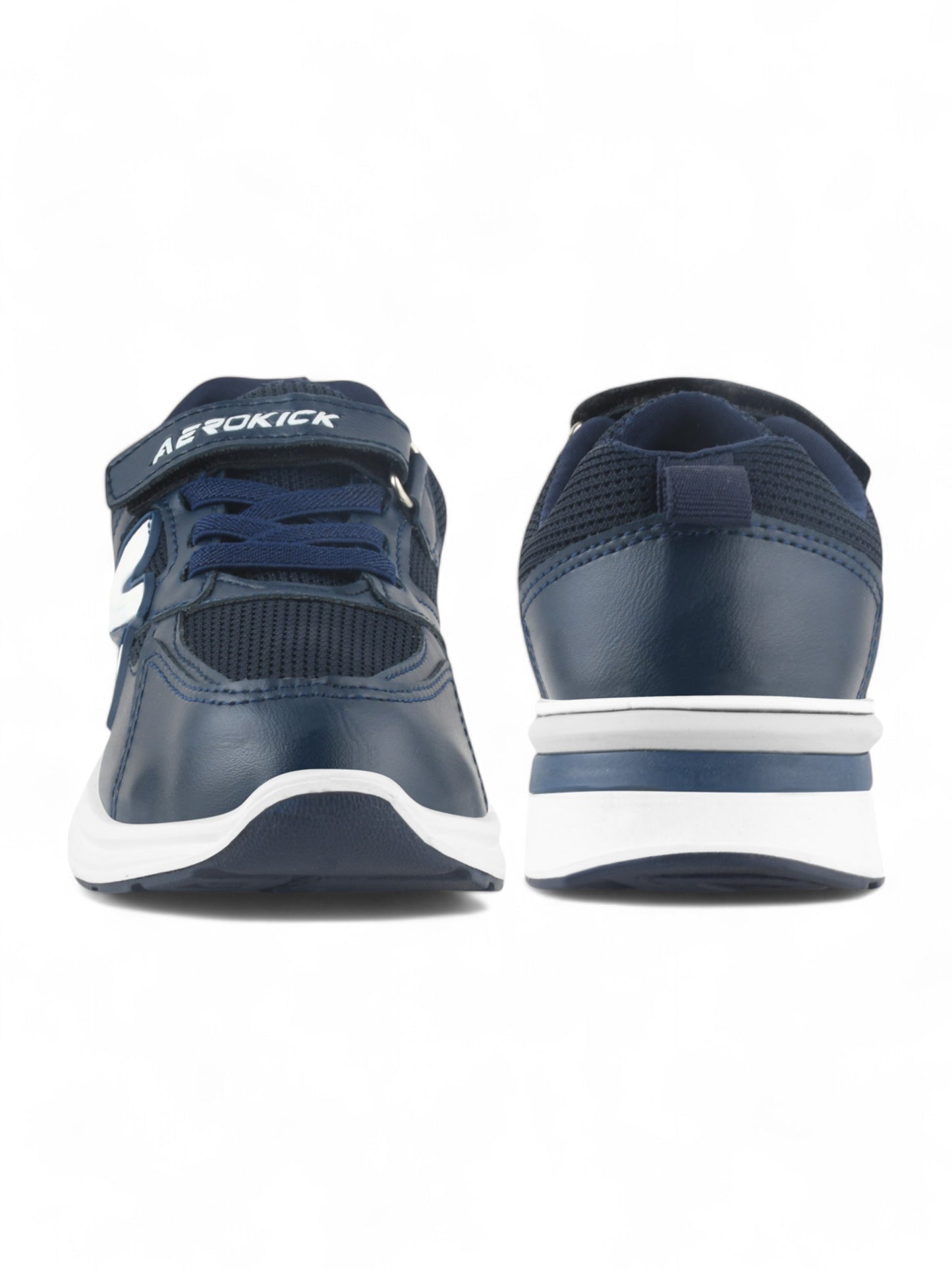 Casual Shoes With Velrco - Navy Blue