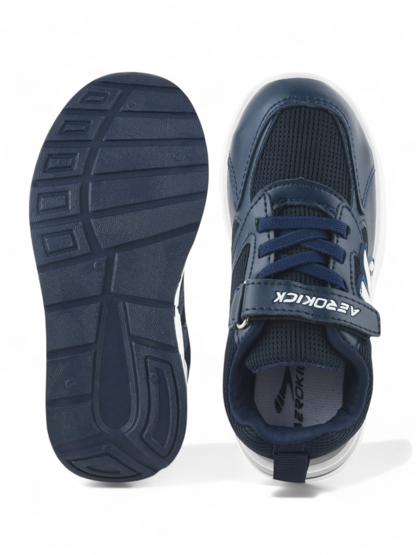 Casual Shoes With Velrco - Navy Blue
