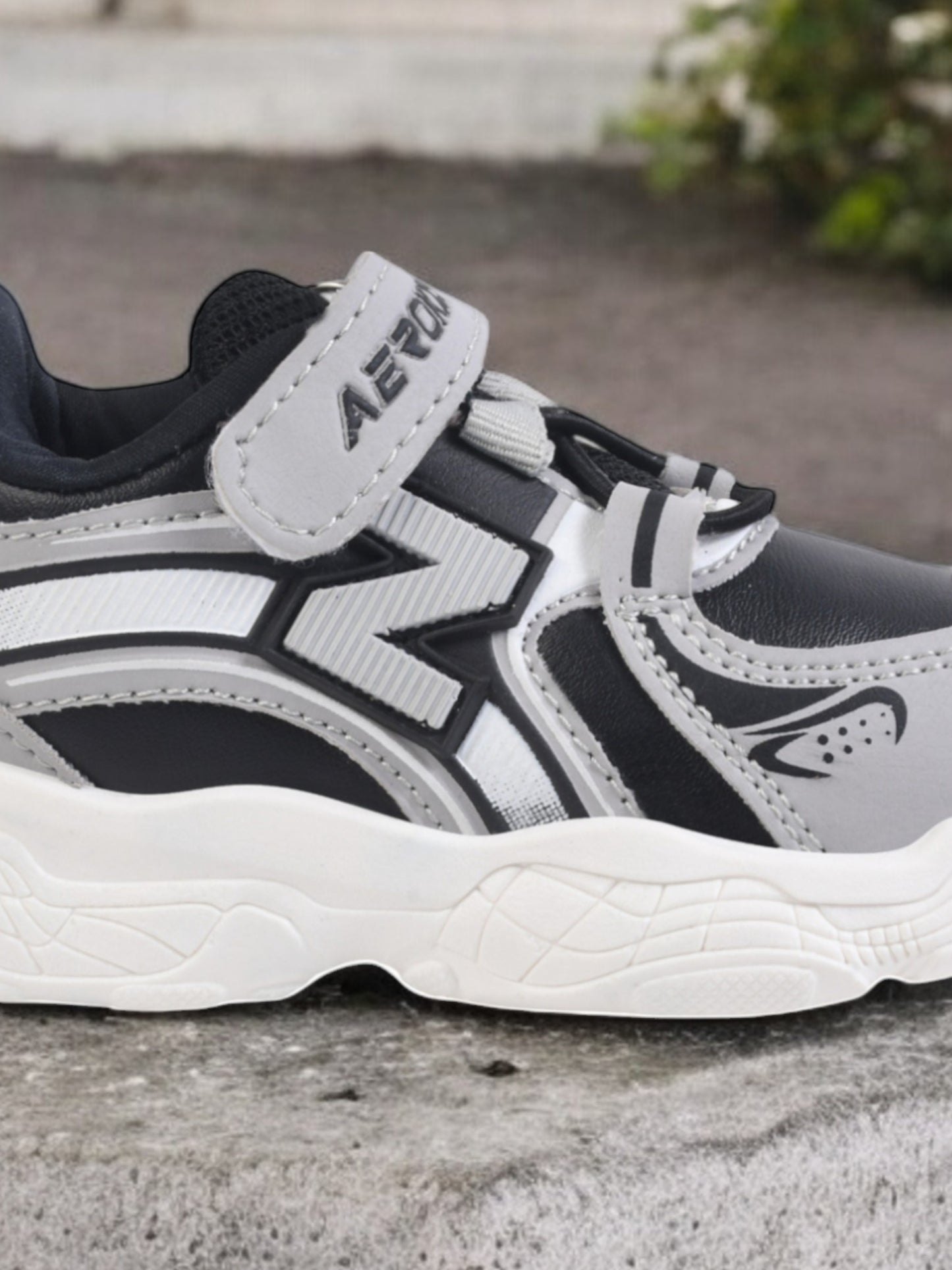 Casual Shoes With Velrco - Black