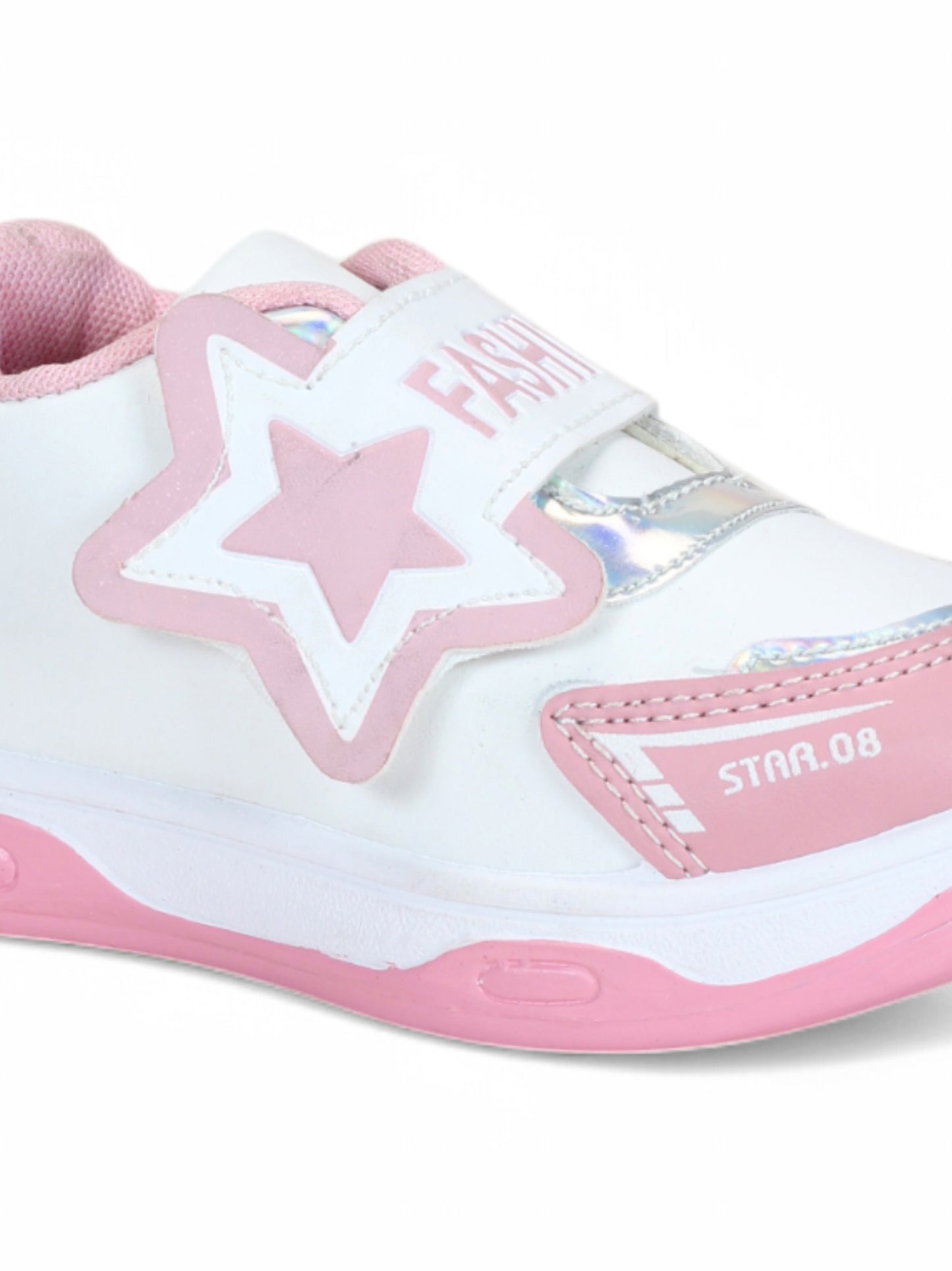 Casual Shoes With Velrco - Pink