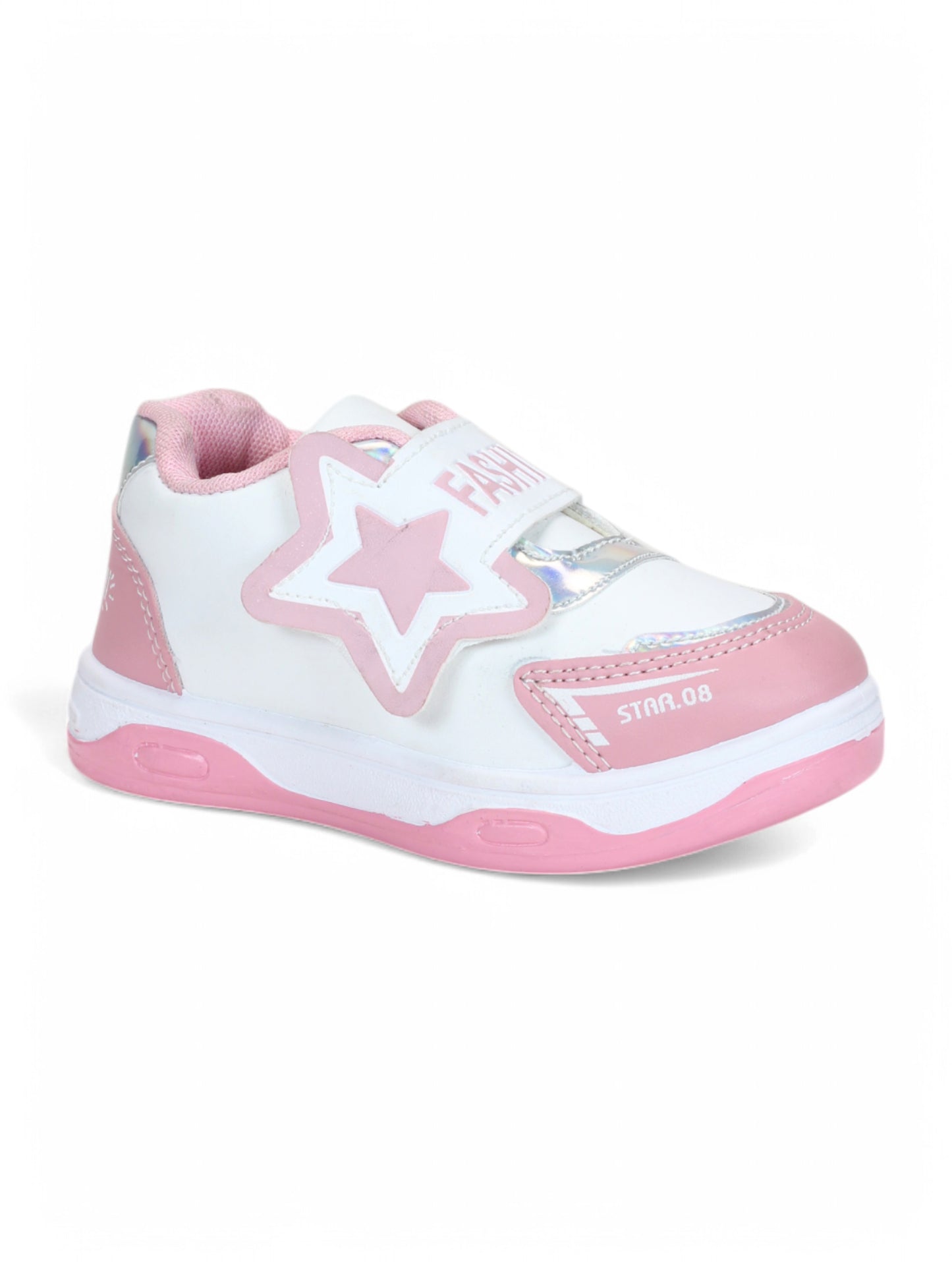 Casual Shoes With Velrco - Pink