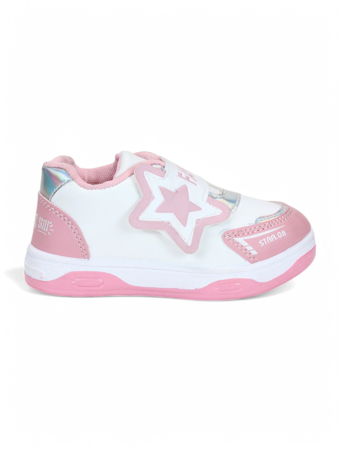 Casual Shoes With Velrco - Pink